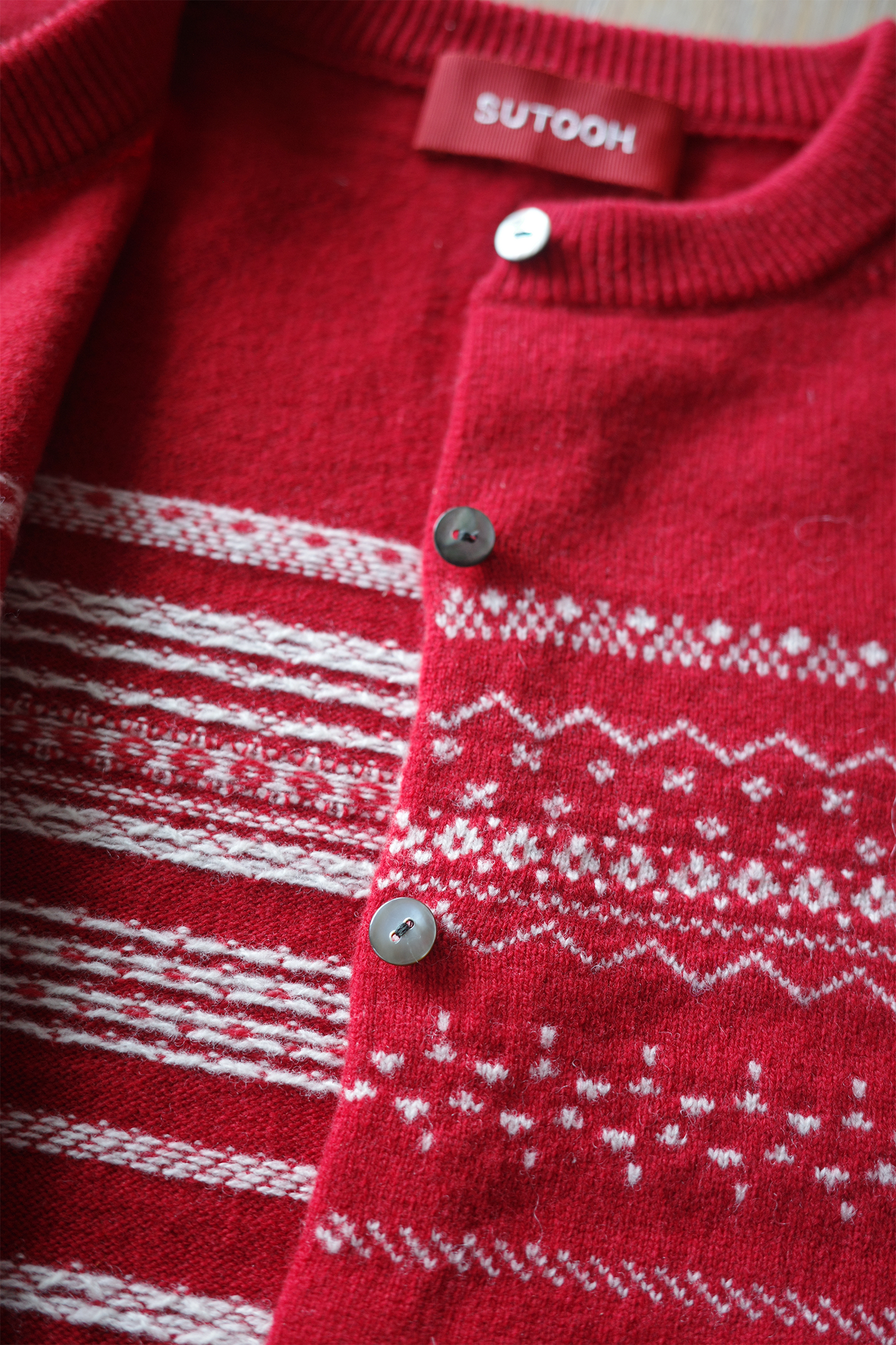 Wool Jacquard Cardigan