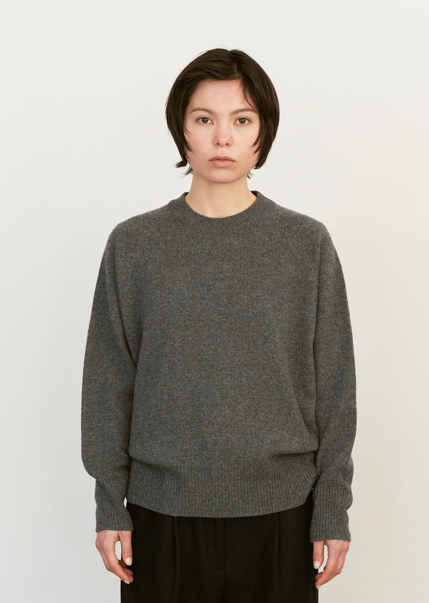 Wool Cashmere Silk Crew Neck