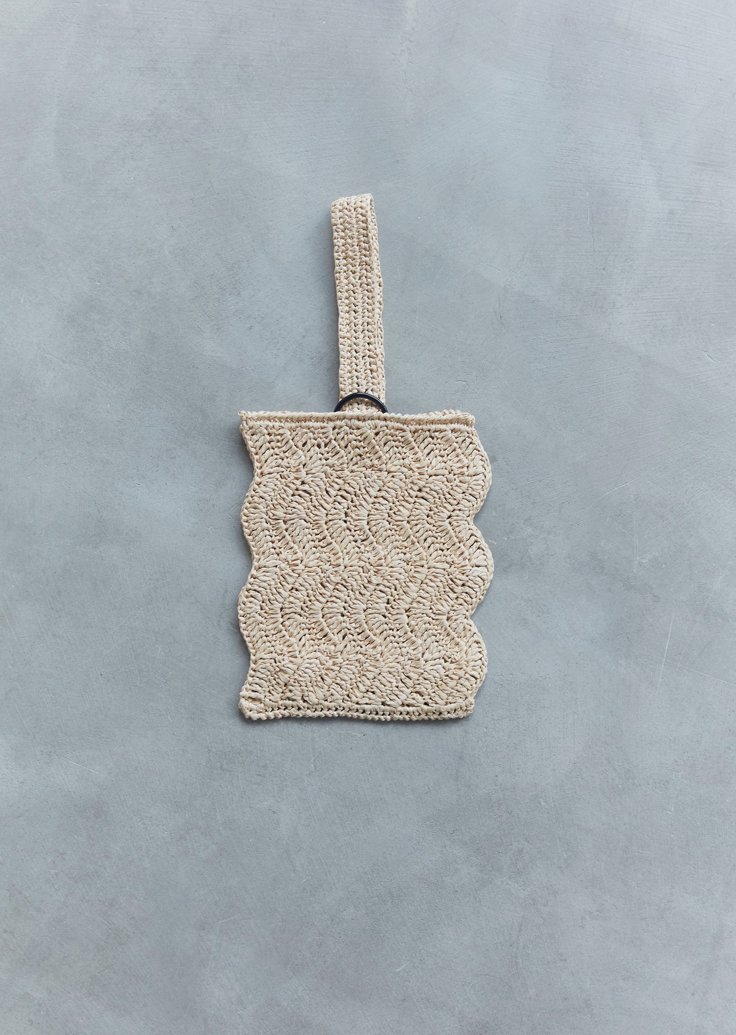 Hand Knit Paper Linen Bag