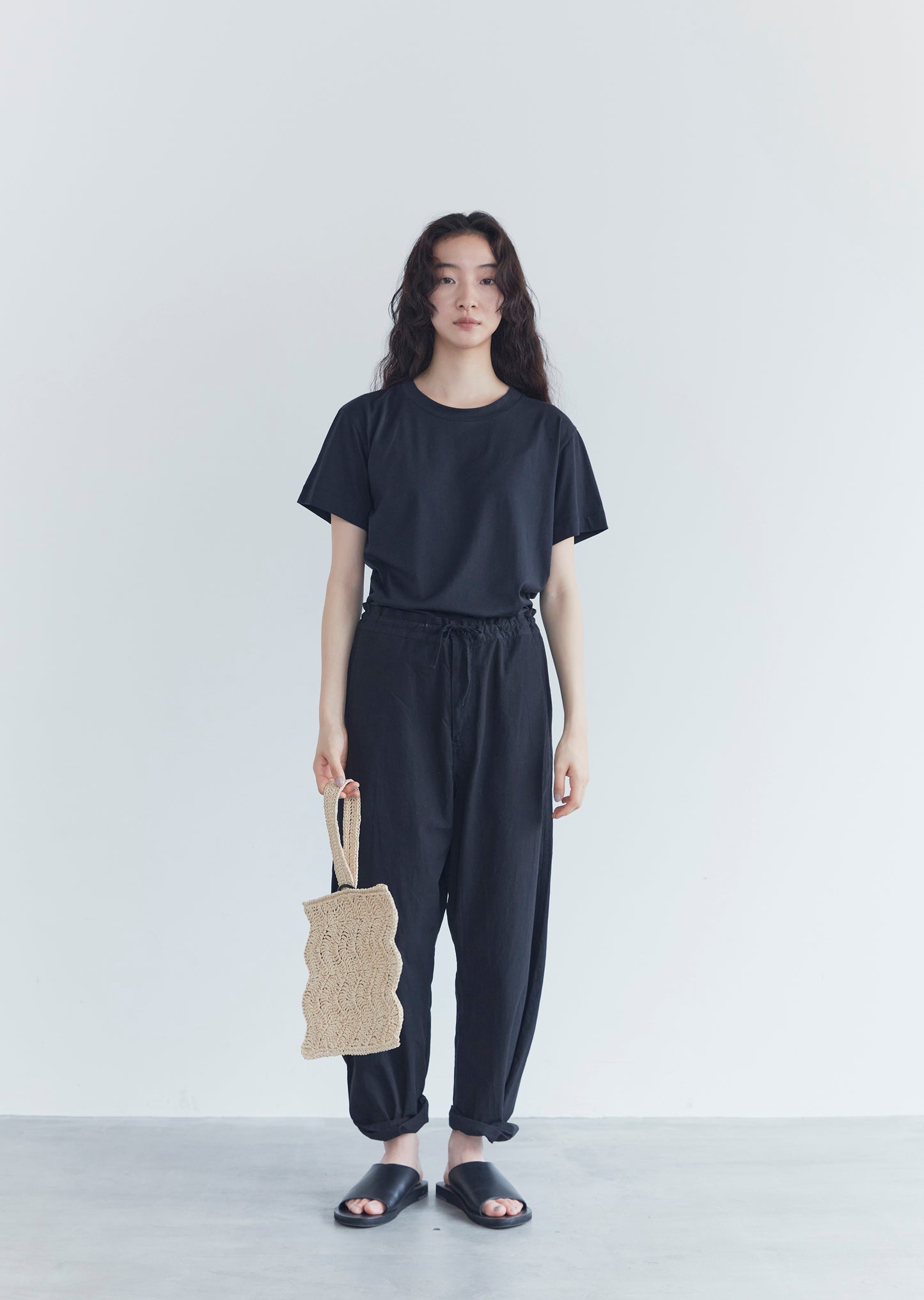 Hand Knit Paper Linen Bag