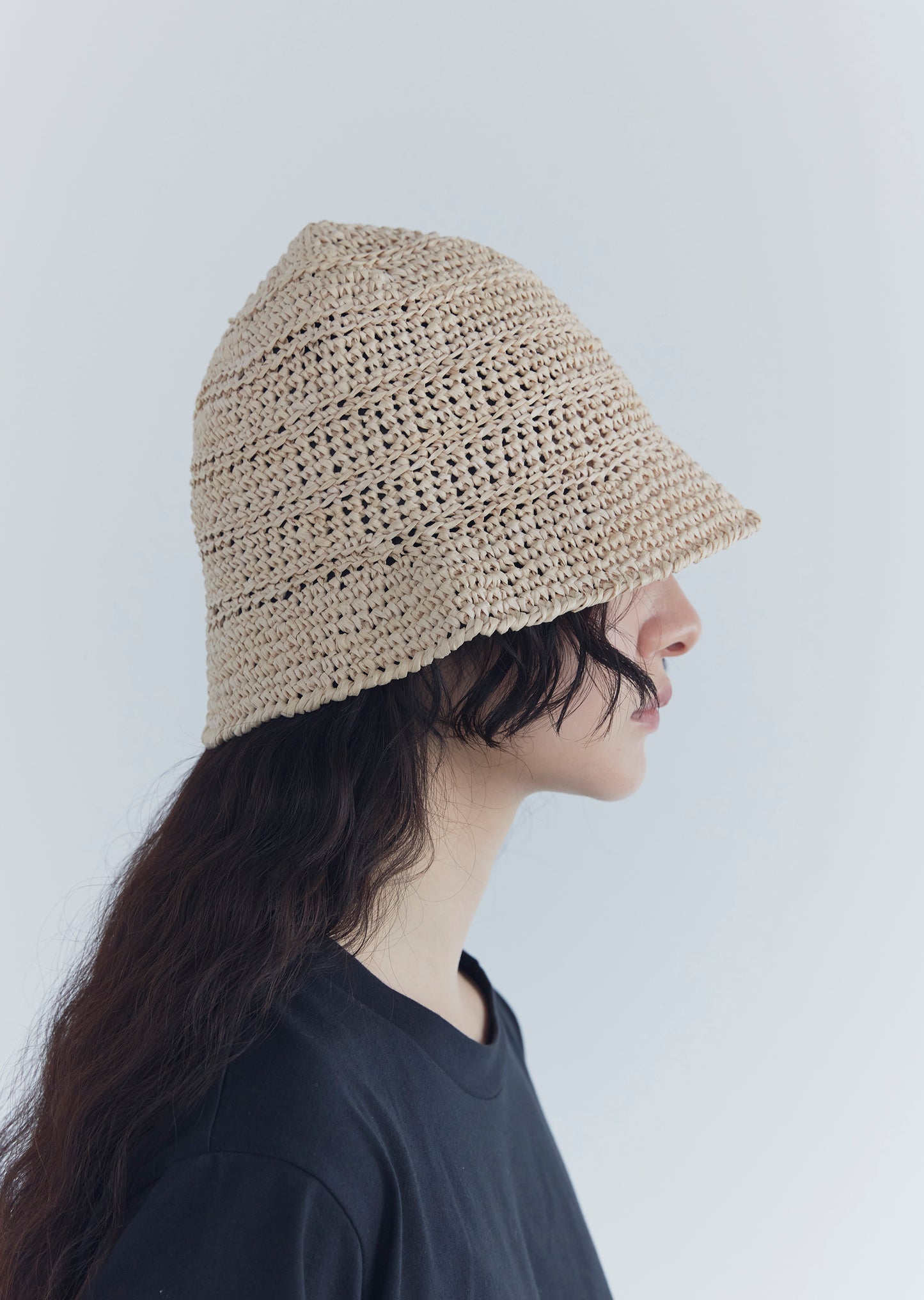 《 予約 》Hand Knit Paper Linen Hat