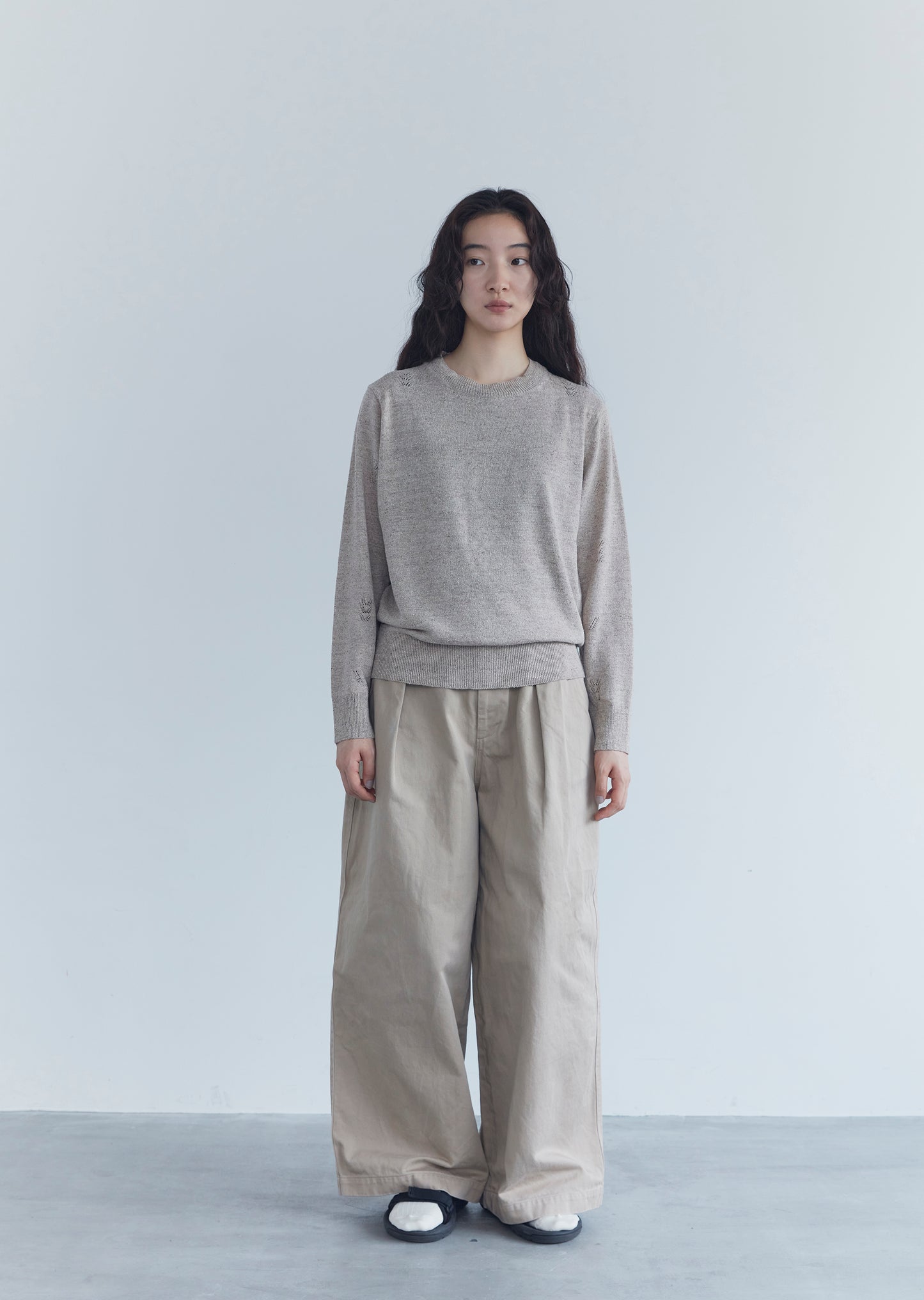 Linen Silk Leaf Sweater