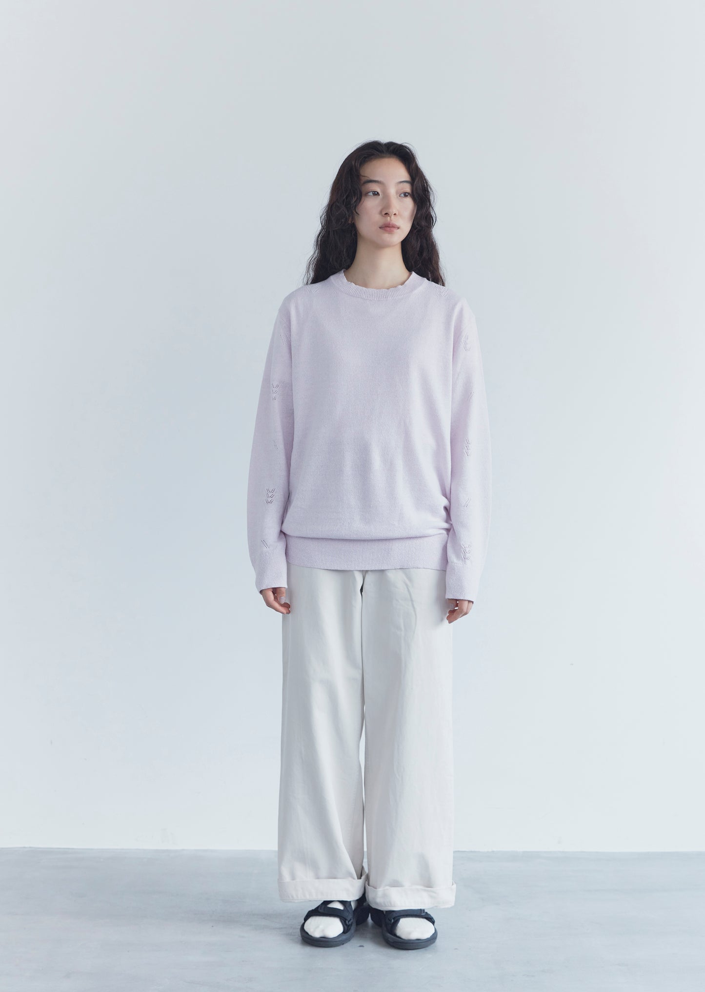 Linen Silk Leaf Sweater