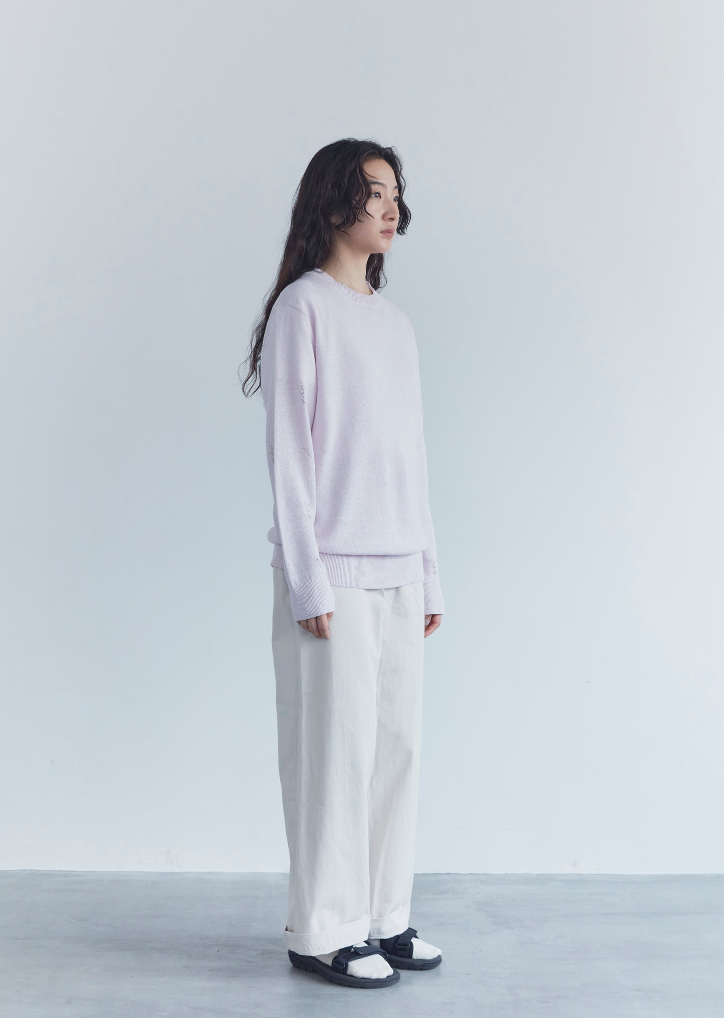 Linen Silk Leaf Sweater