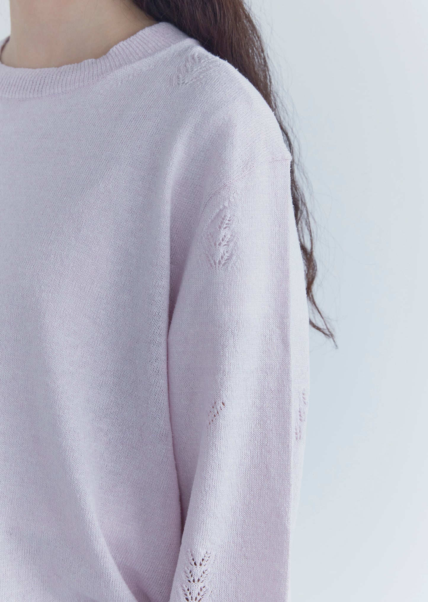 Linen Silk Leaf Sweater