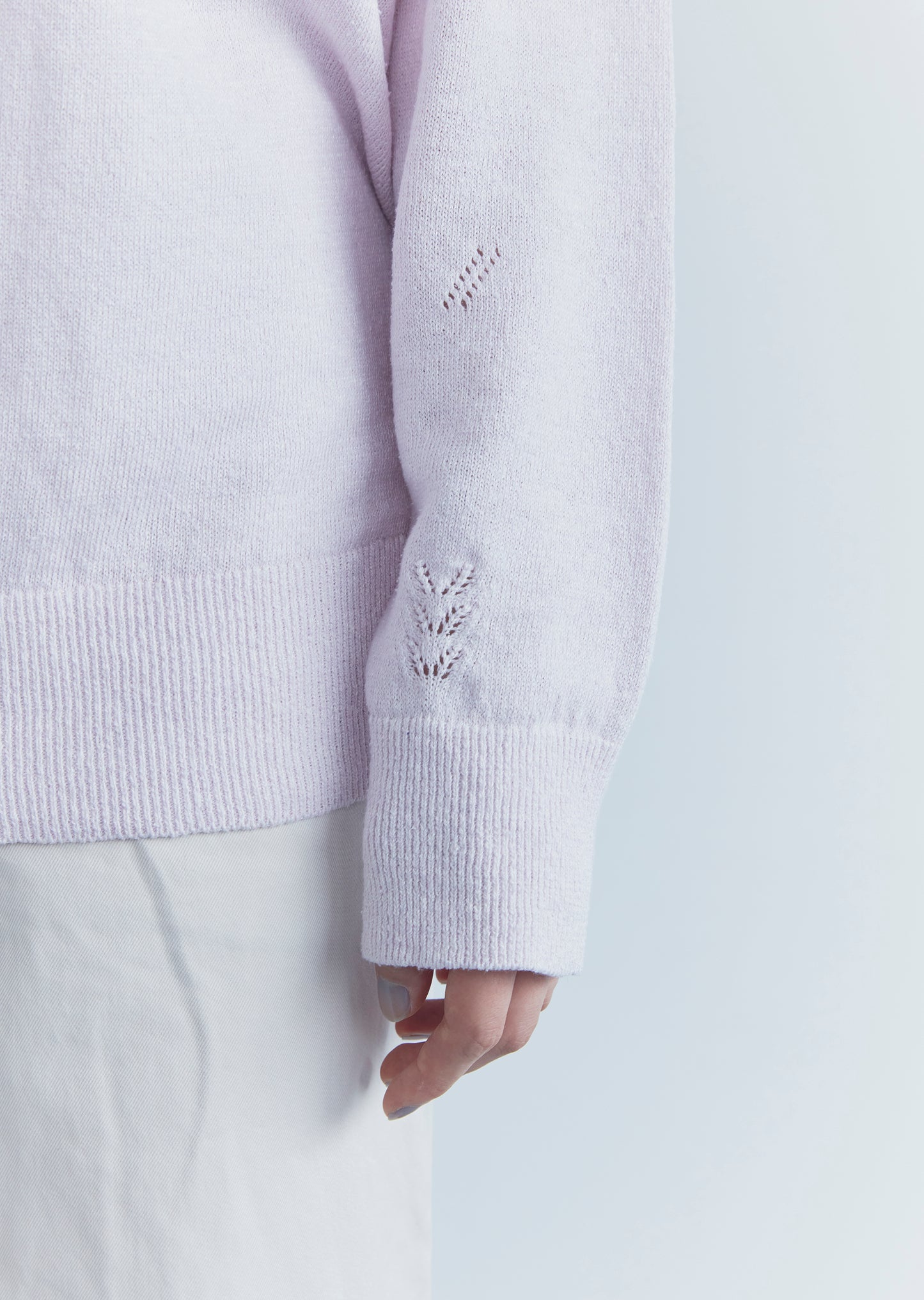 Linen Silk Leaf Sweater