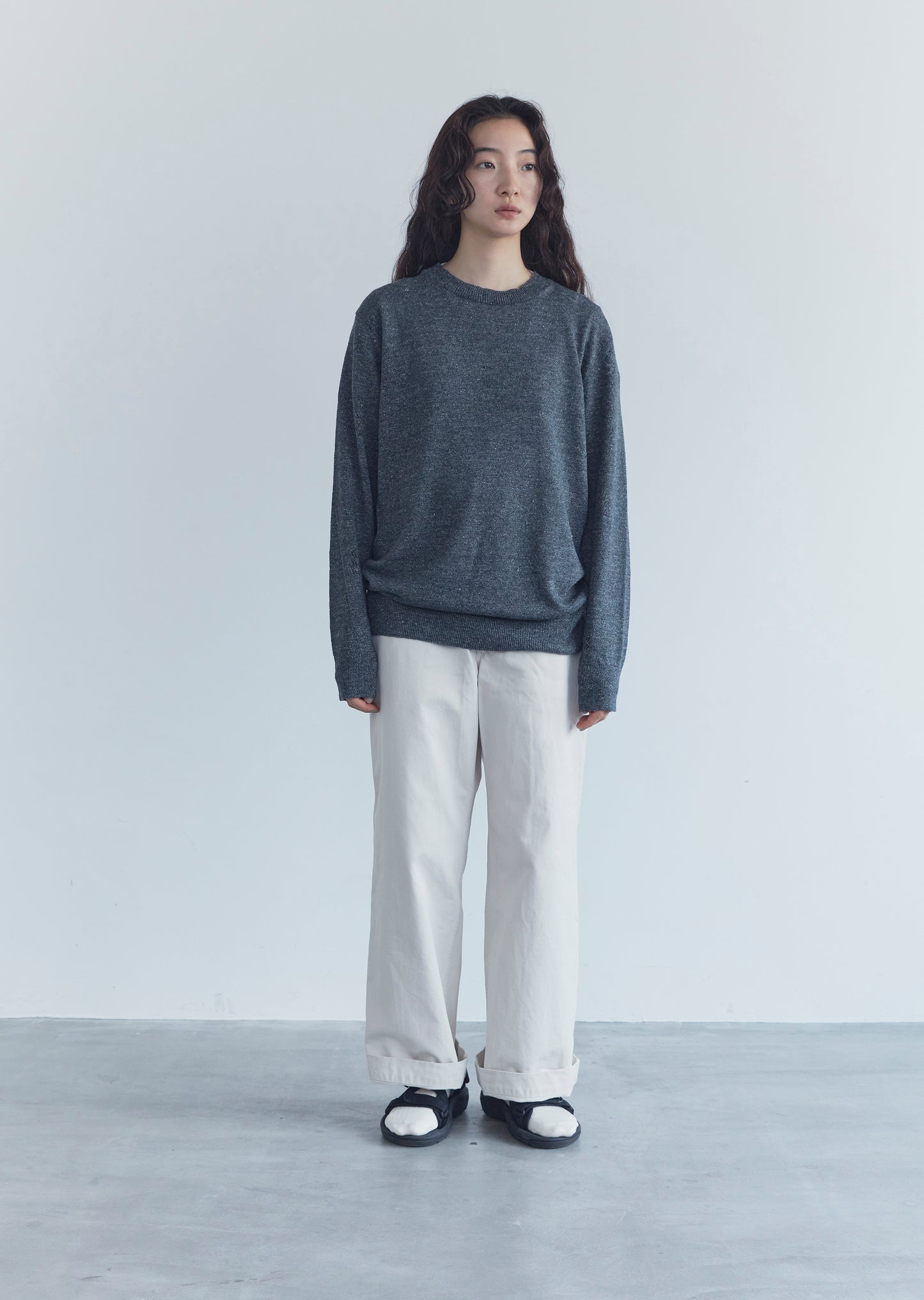 Linen Silk Leaf Sweater