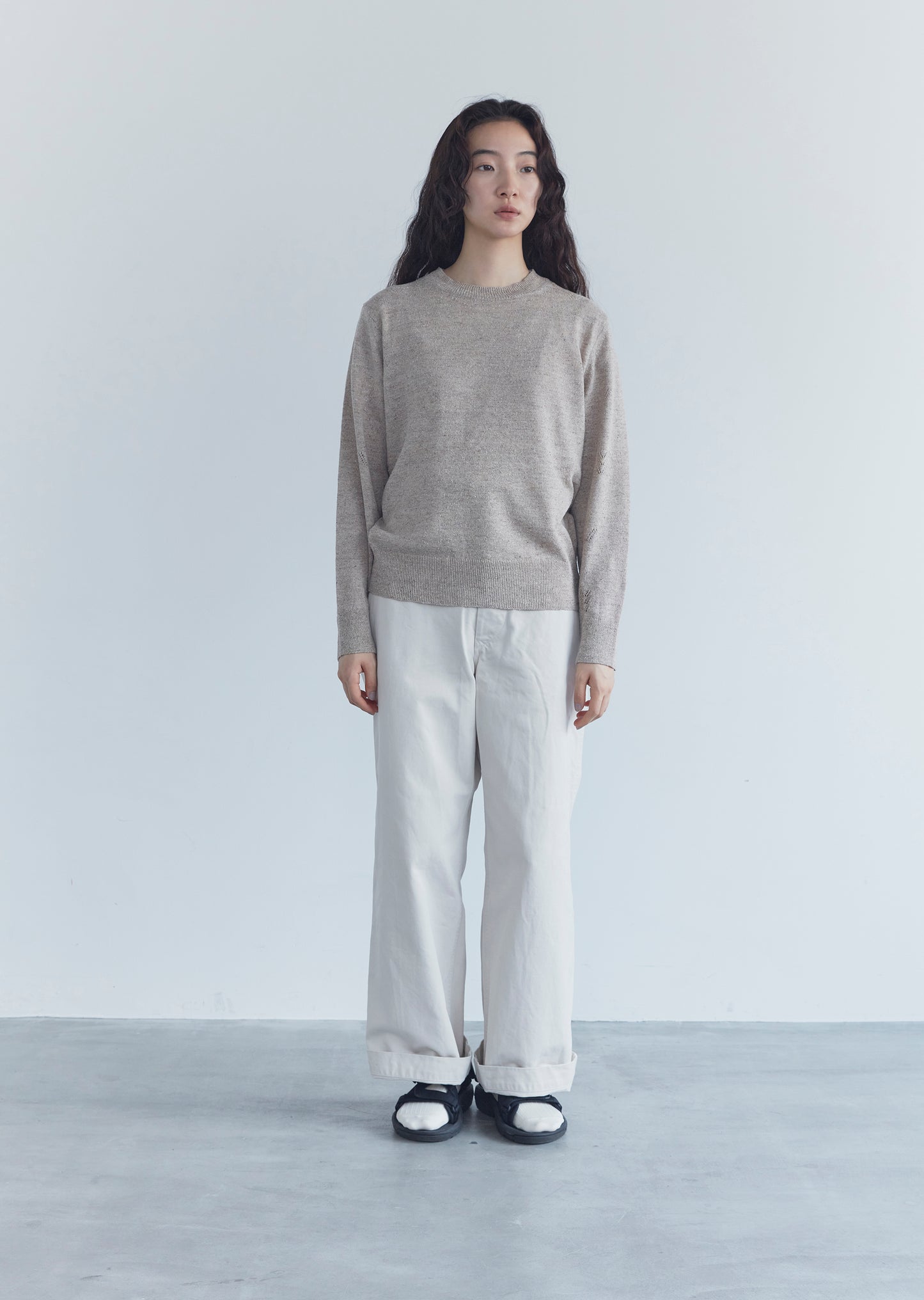 Linen Silk Leaf Sweater