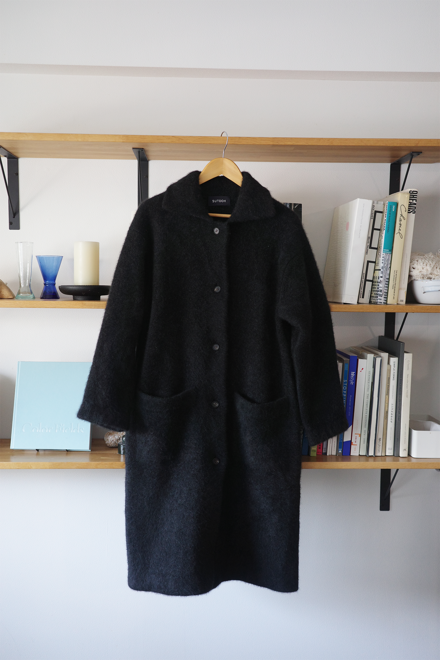 《 予約 》Blue Fox Wool Knitted Coat