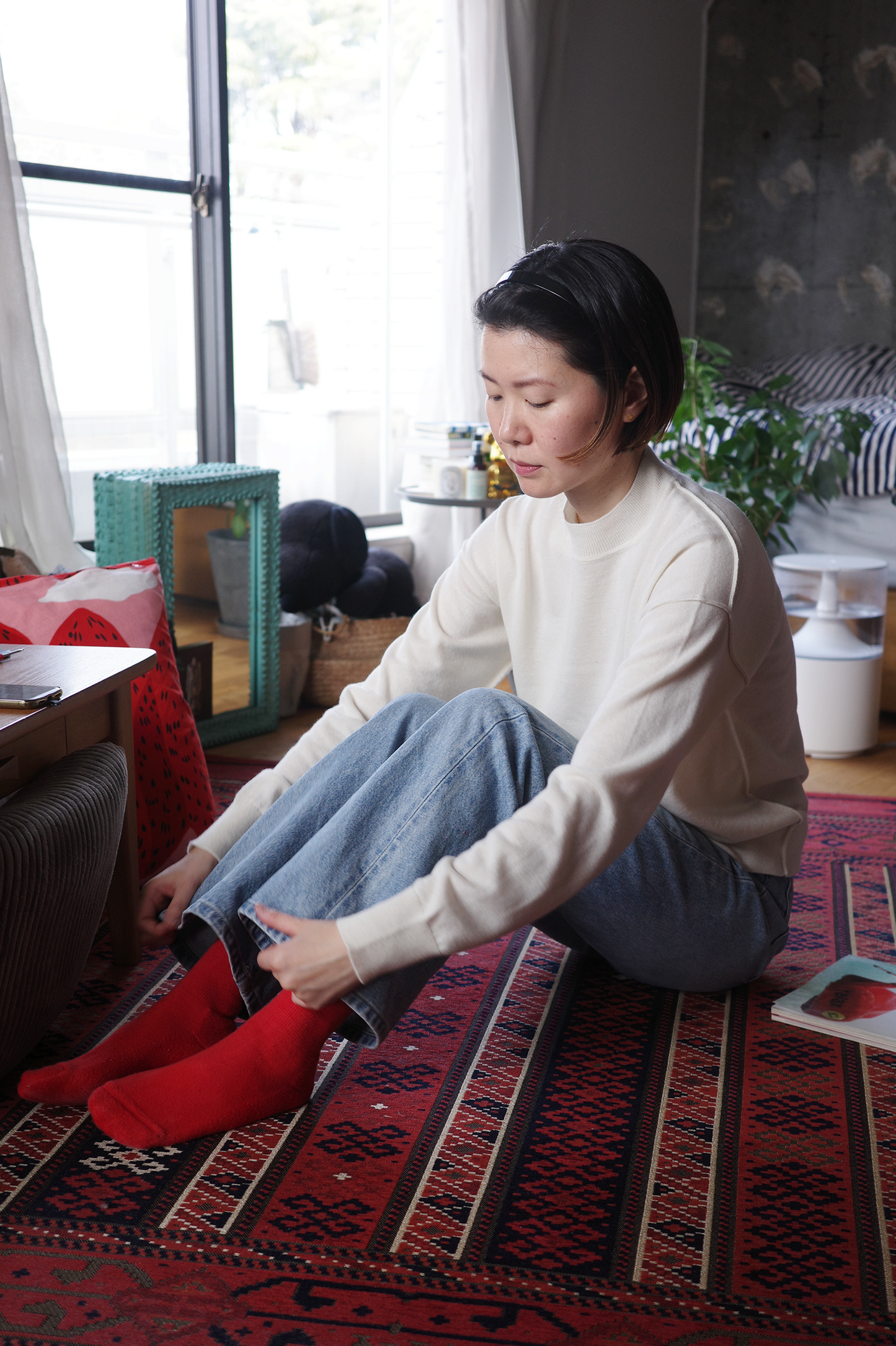 Cashmere Silk Mock Neck Sweater