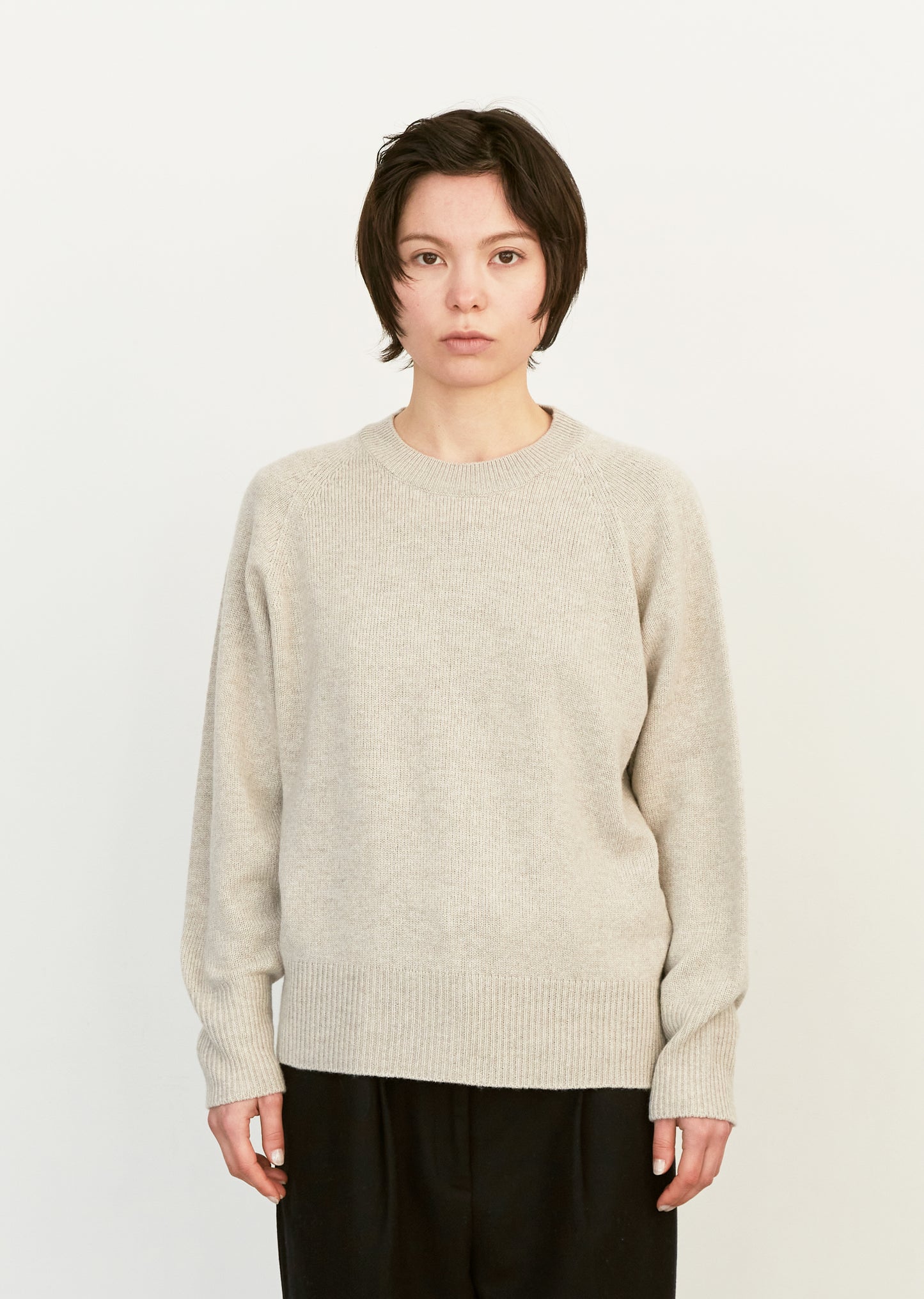 Wool Cashmere Silk Crew Neck