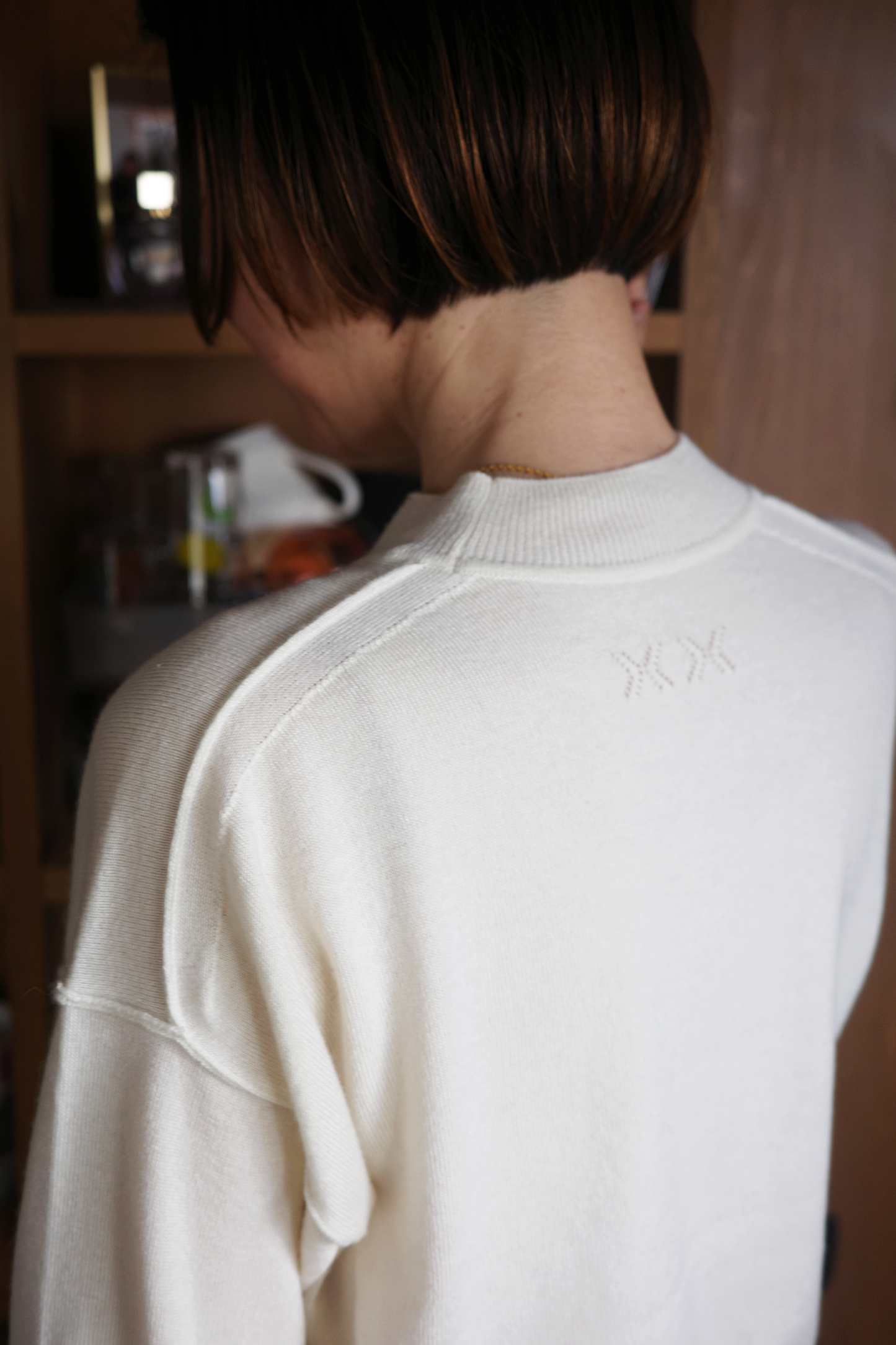 Cashmere Silk Mock Neck Sweater