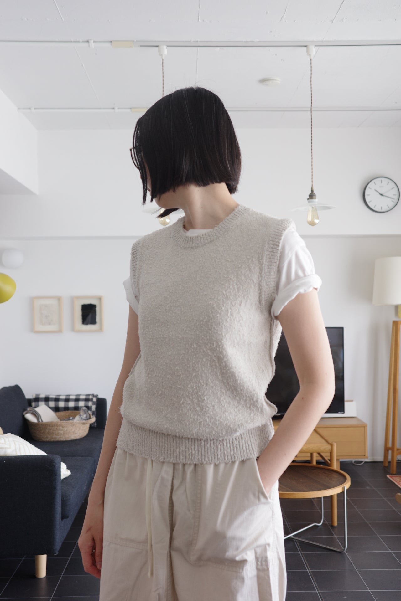 Cotton Snarl Yarn Vest