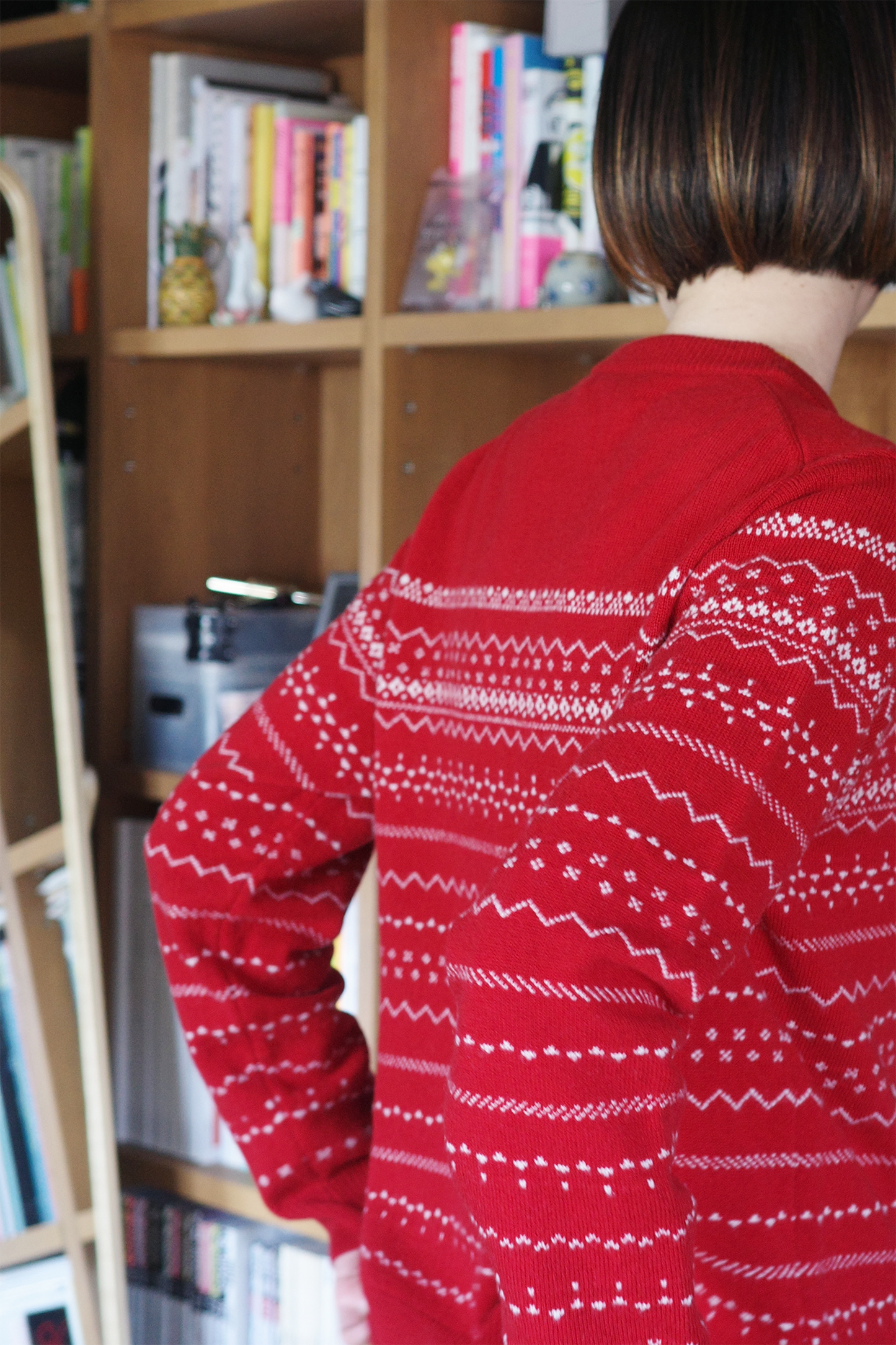 Wool Jacquard Cardigan