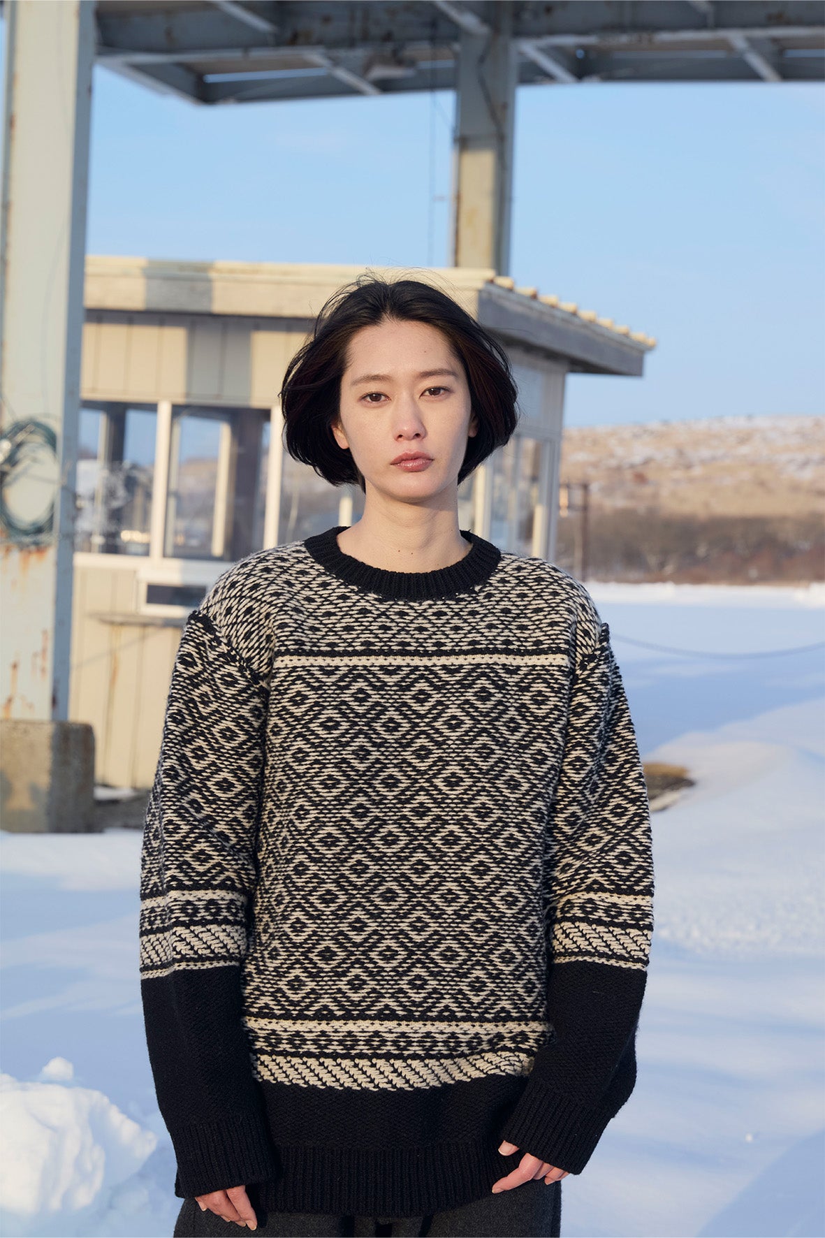 Wool Cashmere Jacquard Knit