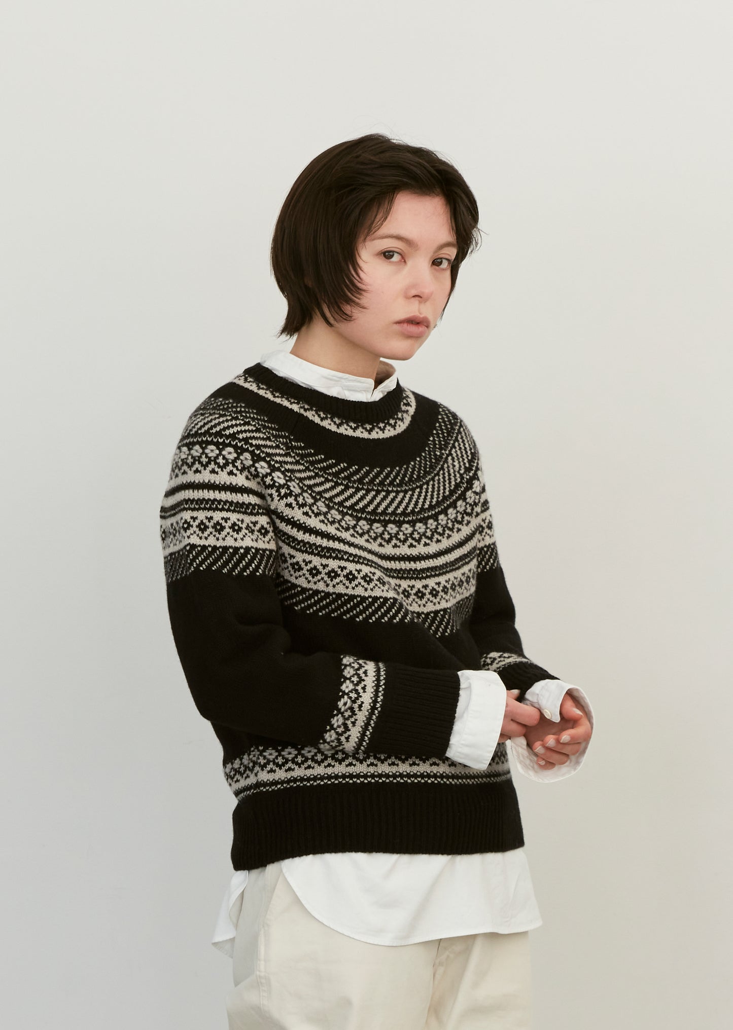 Wool Cashmere Silk Circular Knit