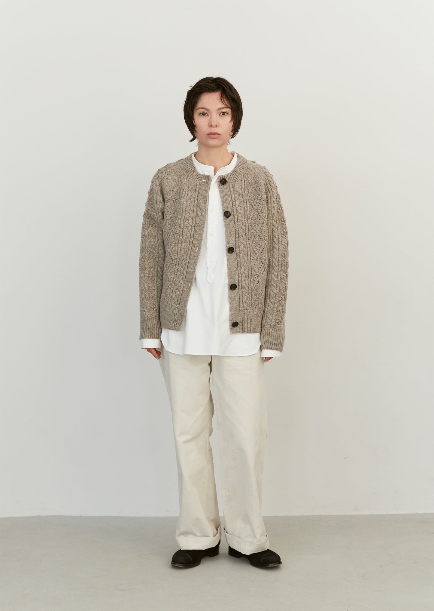 Wool Diamond Lace Cardigan