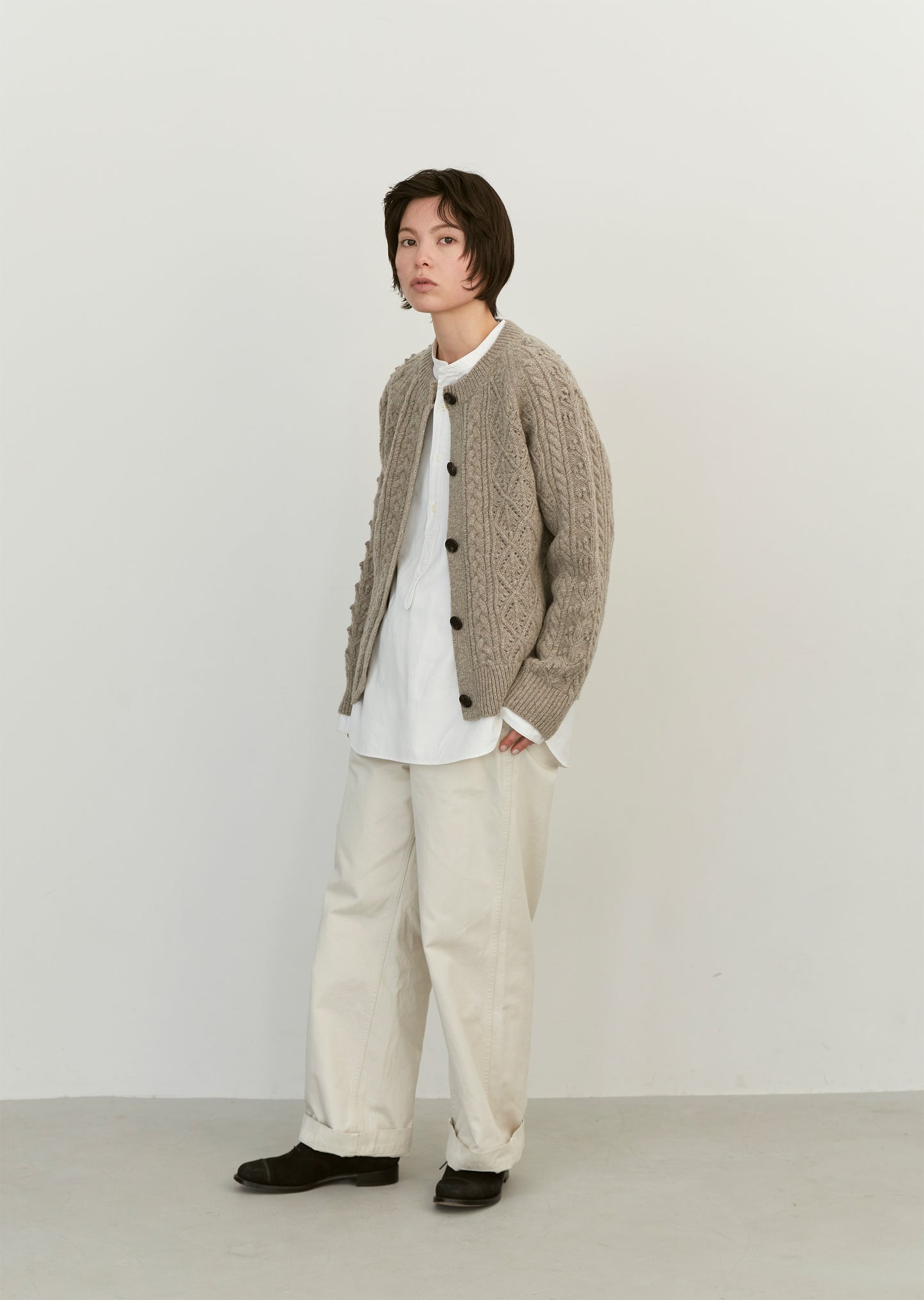 Wool Diamond Lace Cardigan