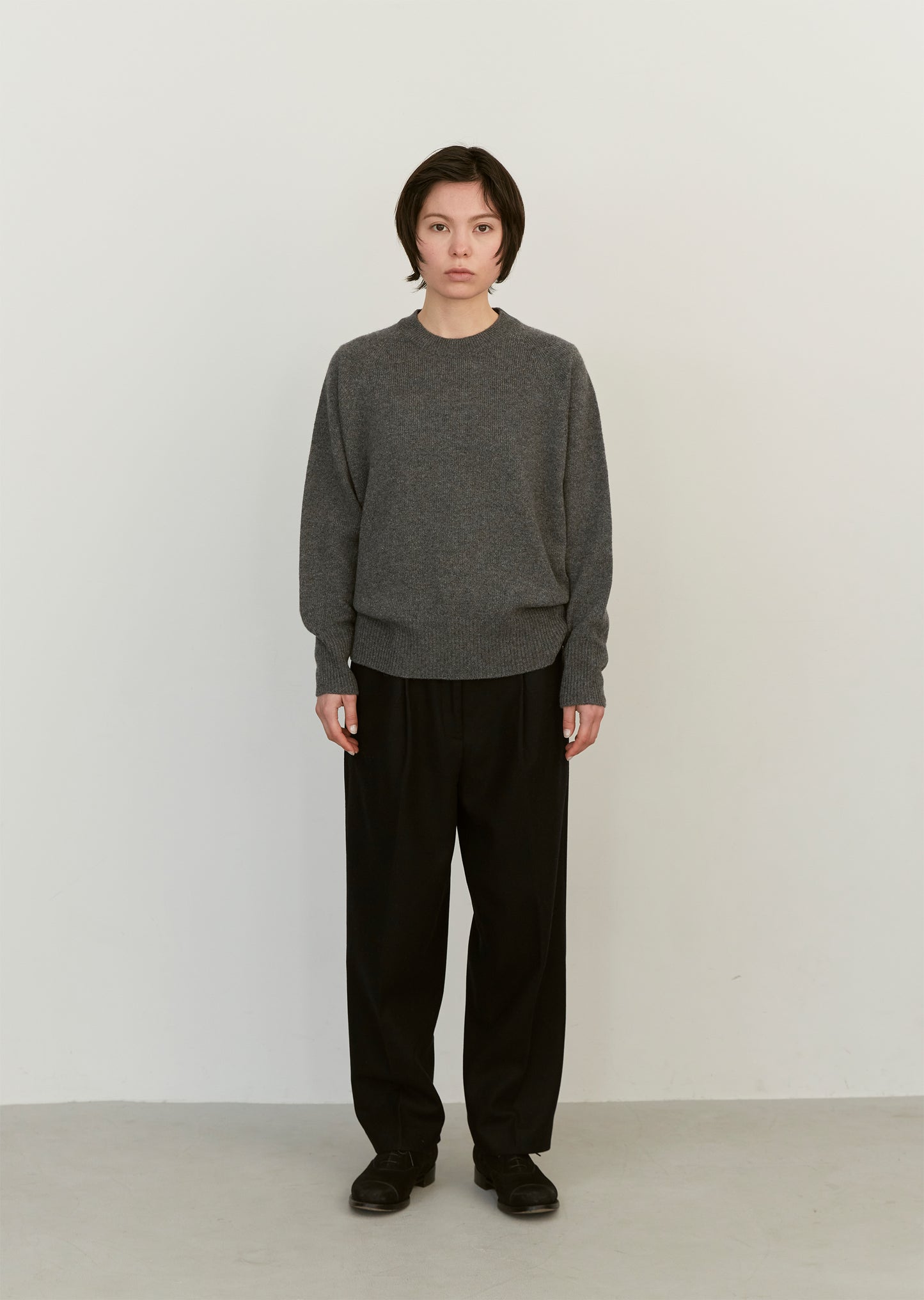 Wool Cashmere Silk Crew Neck