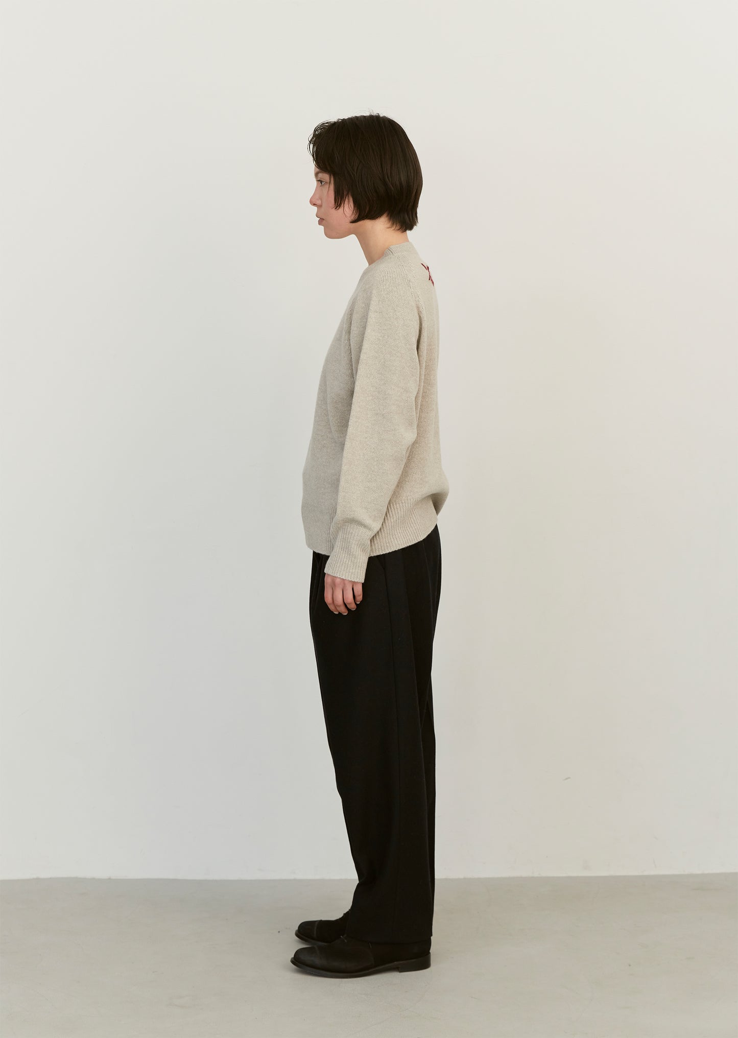 Wool Cashmere Silk Crew Neck