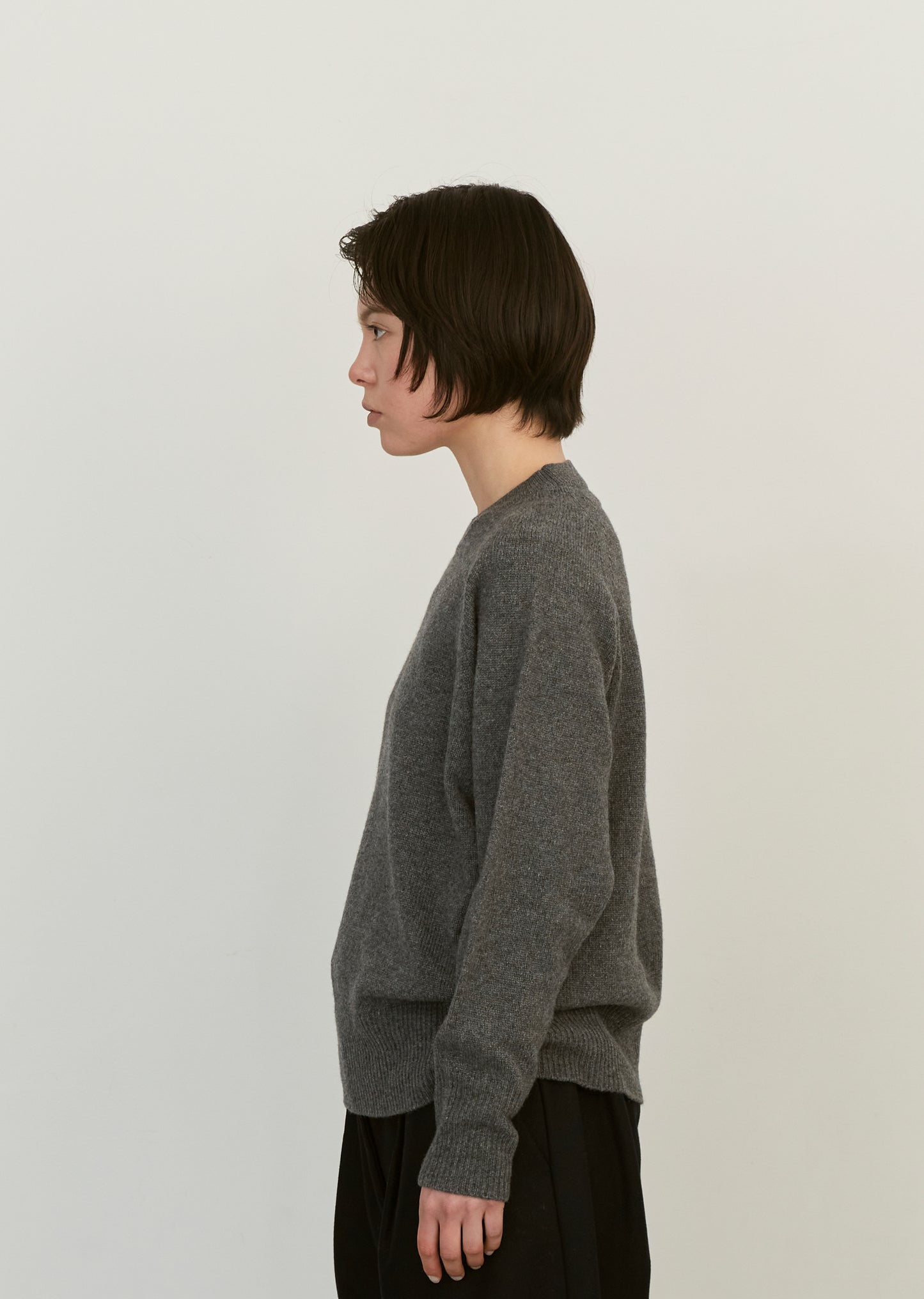 Wool Cashmere Silk Crew Neck