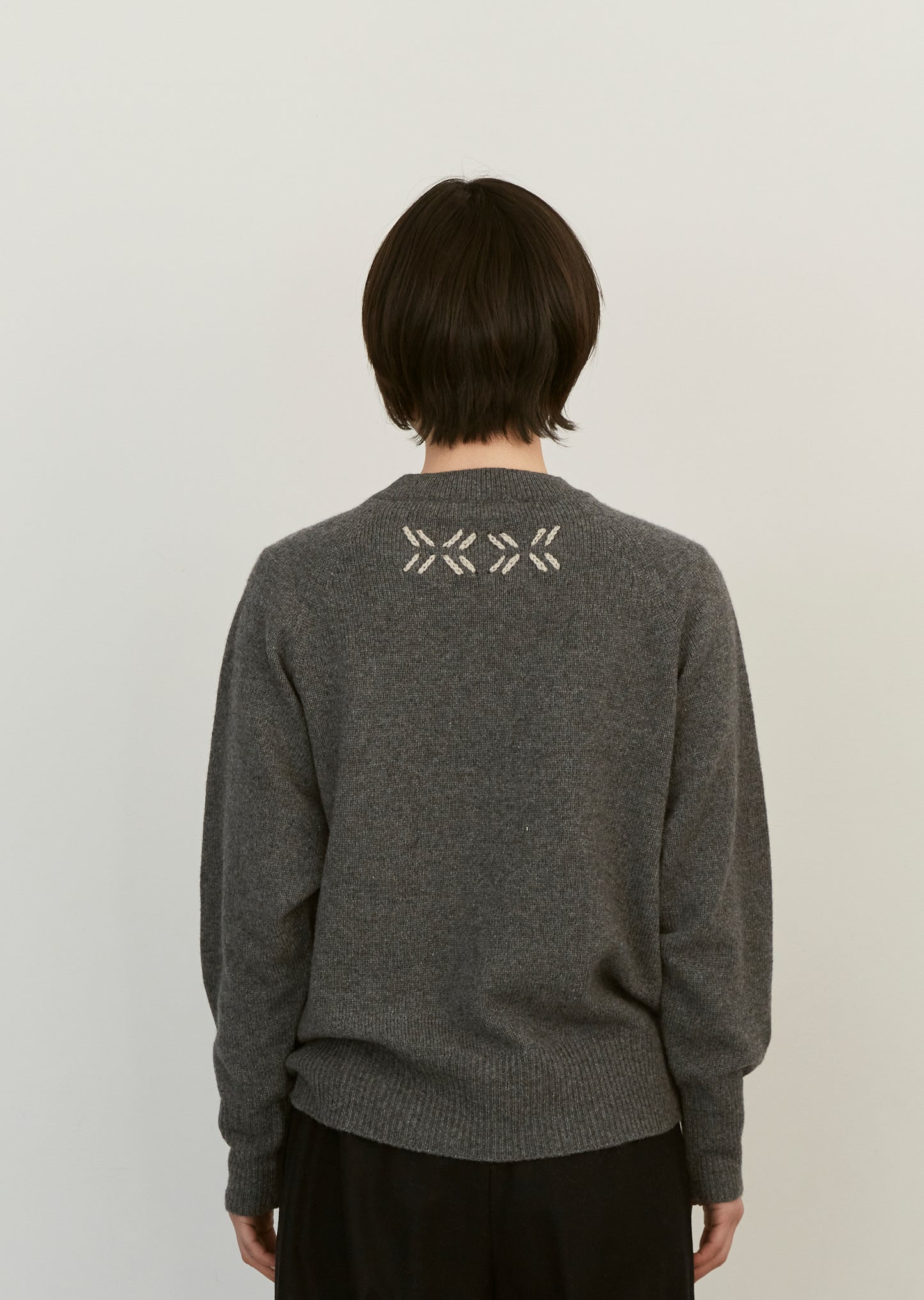 Wool Cashmere Silk Crew Neck