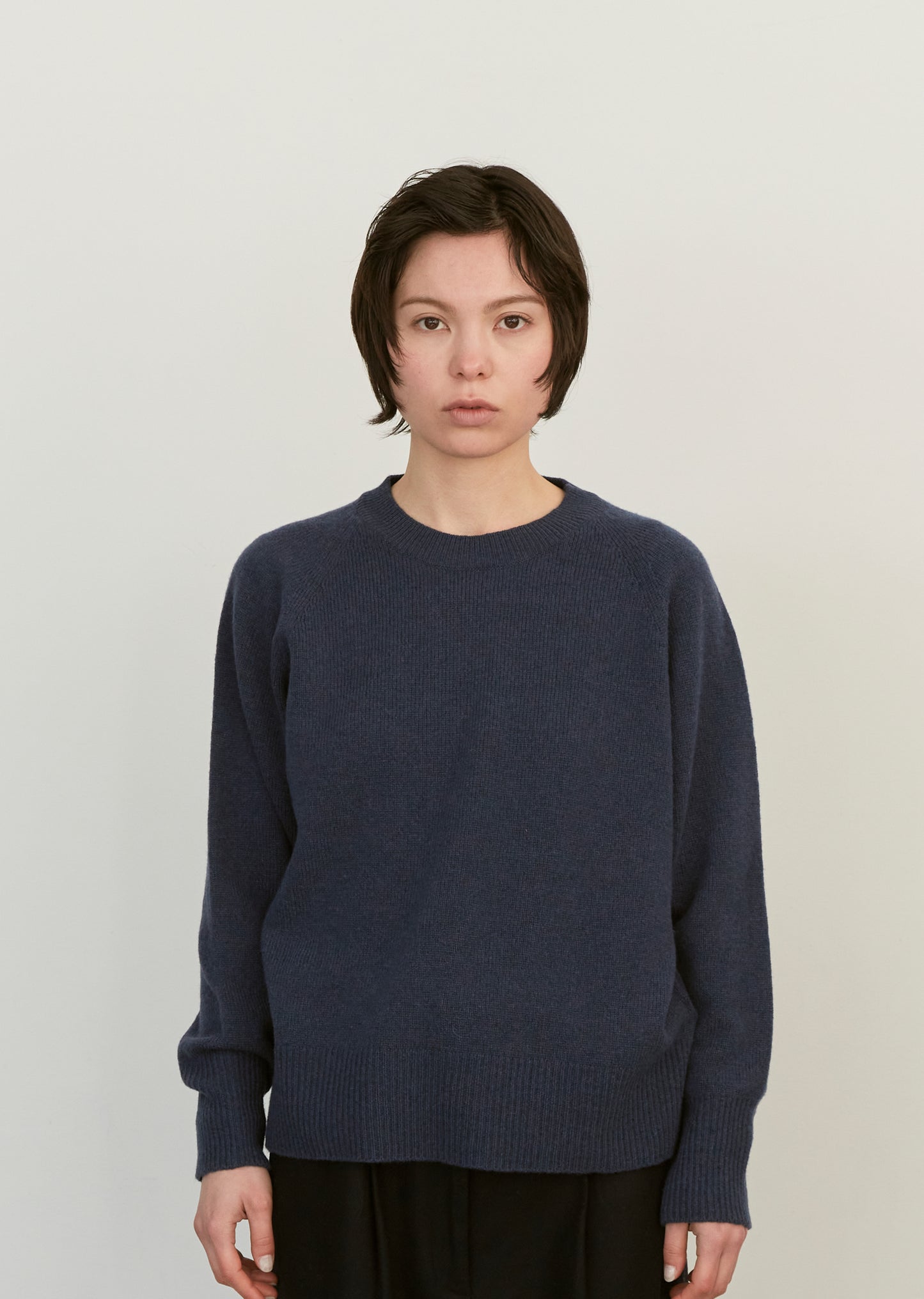 Wool Cashmere Silk Crew Neck