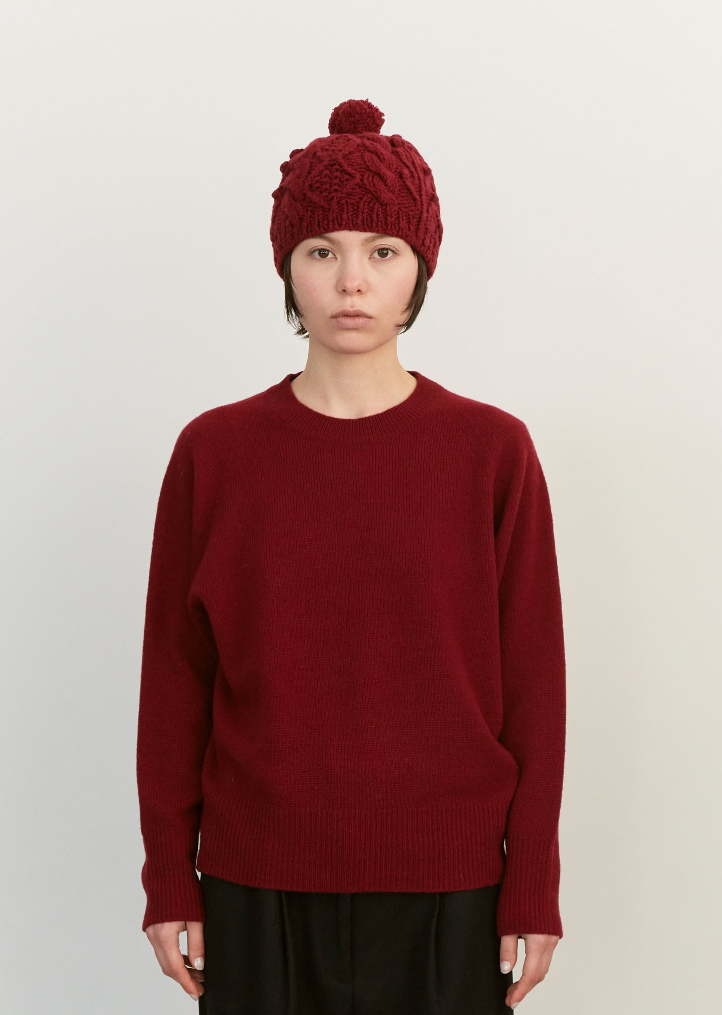 Wool Cashmere Silk Crew Neck