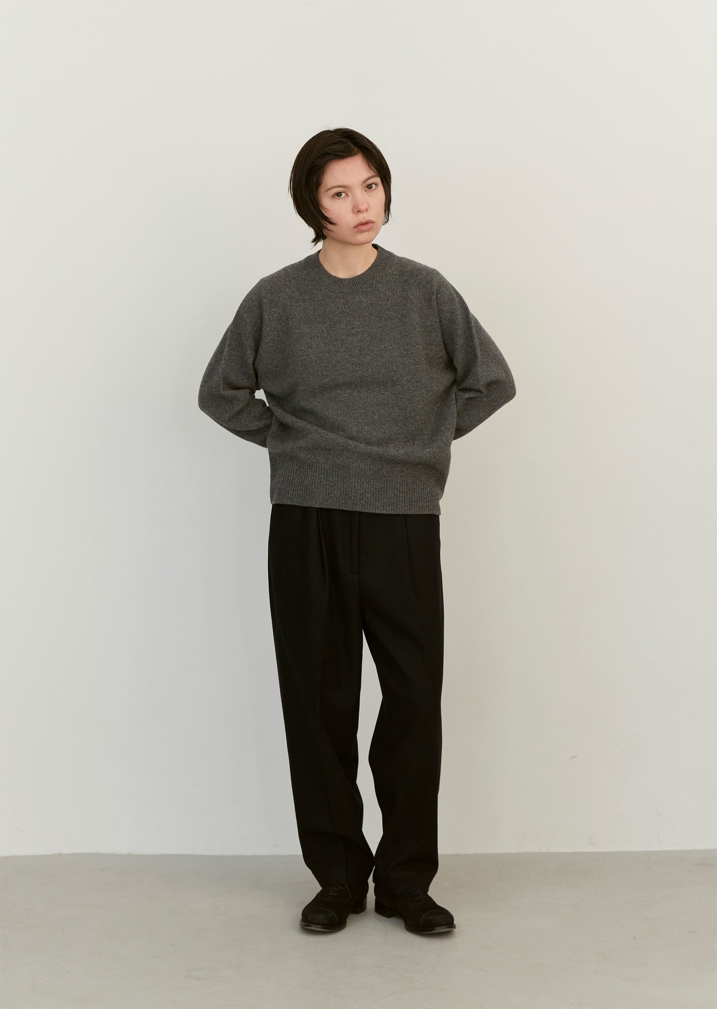 Wool Cashmere Silk Crew Neck