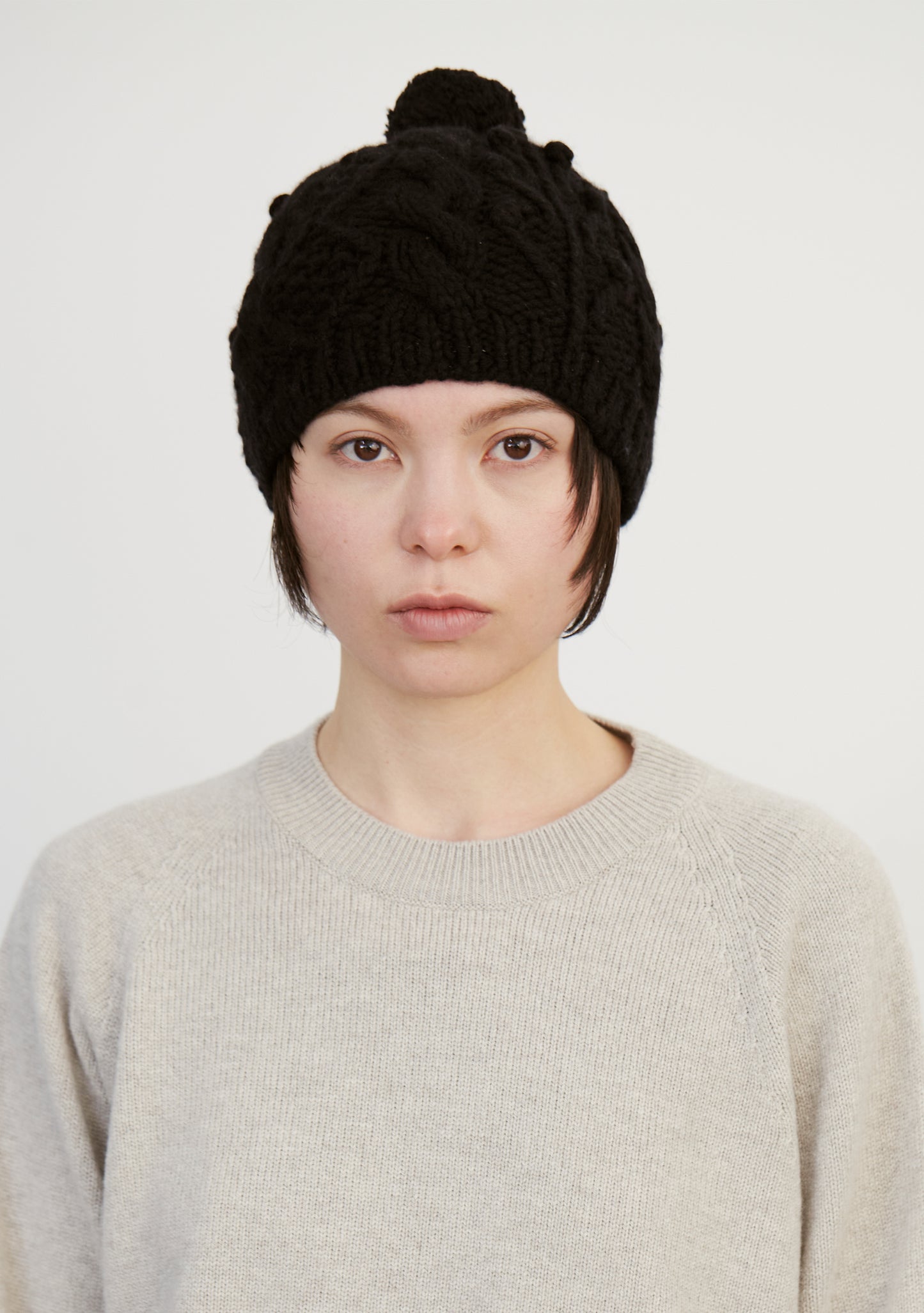 Wool Cashmere Silk Hand Knit Cap
