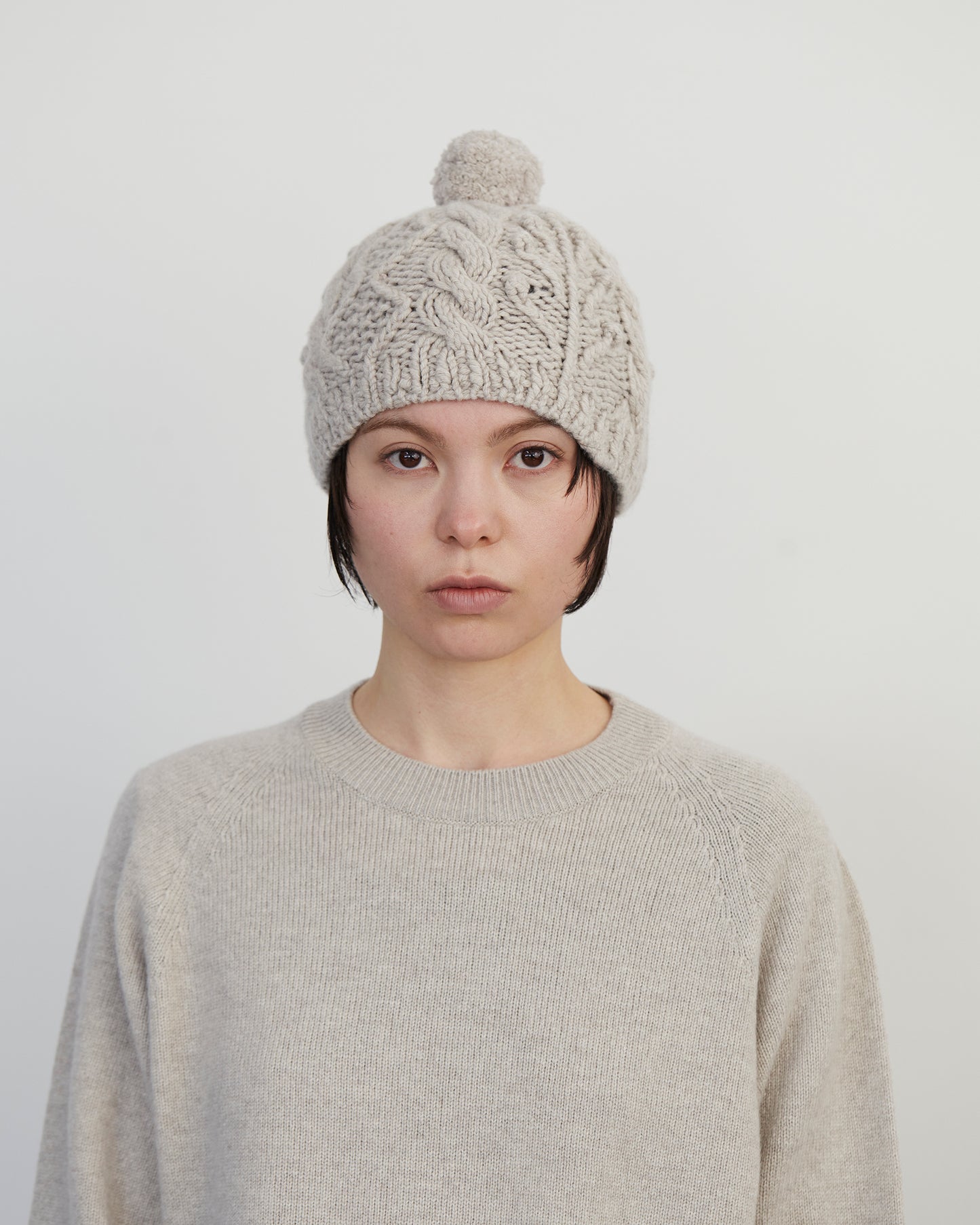Wool Cashmere Silk Hand Knit Cap