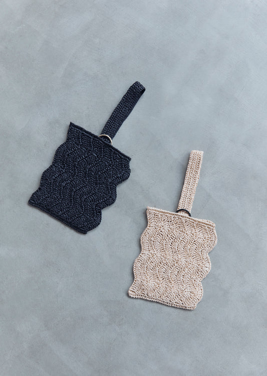 Hand Knit Paper Linen Bag