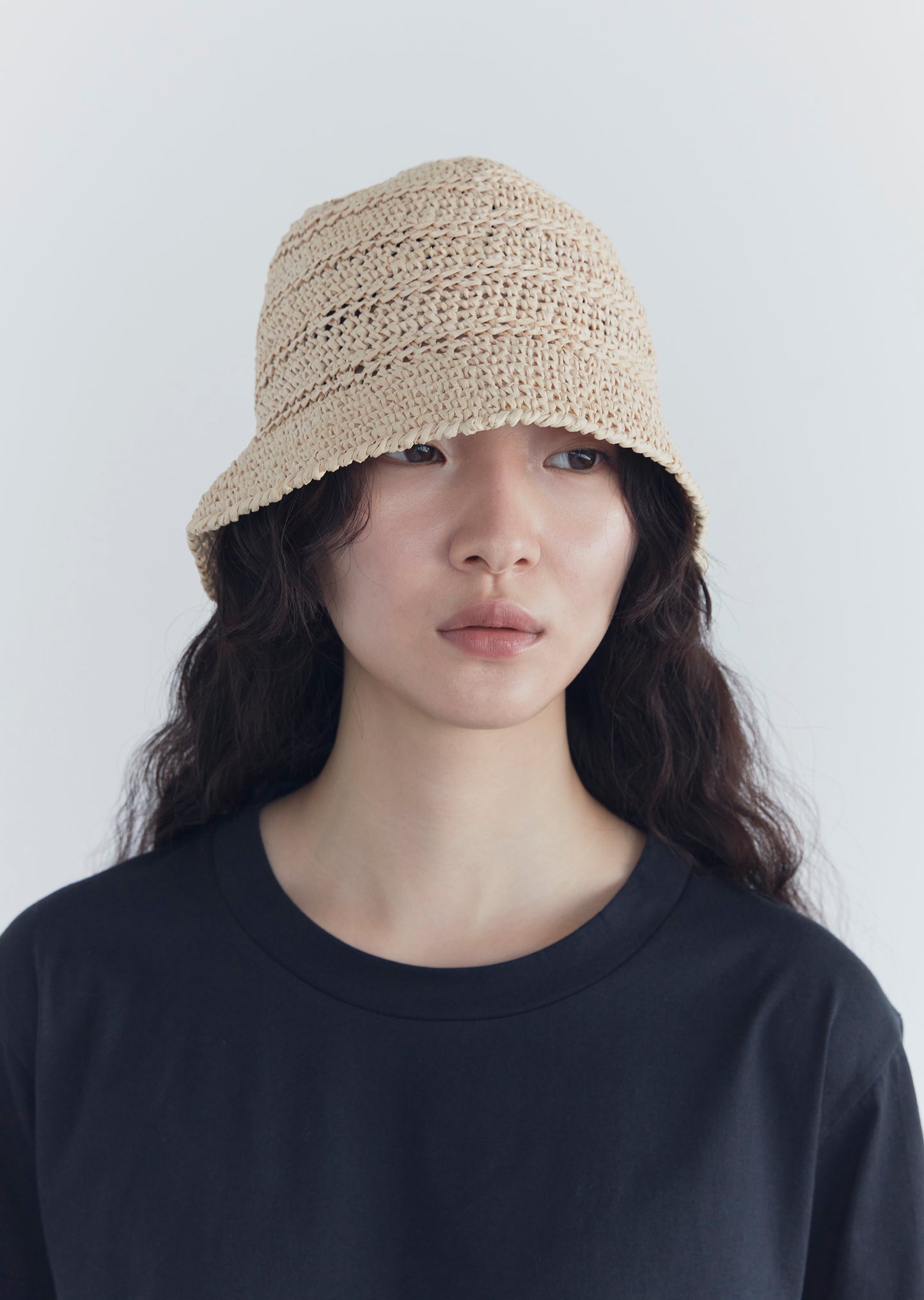 《 予約 》Hand Knit Paper Linen Hat