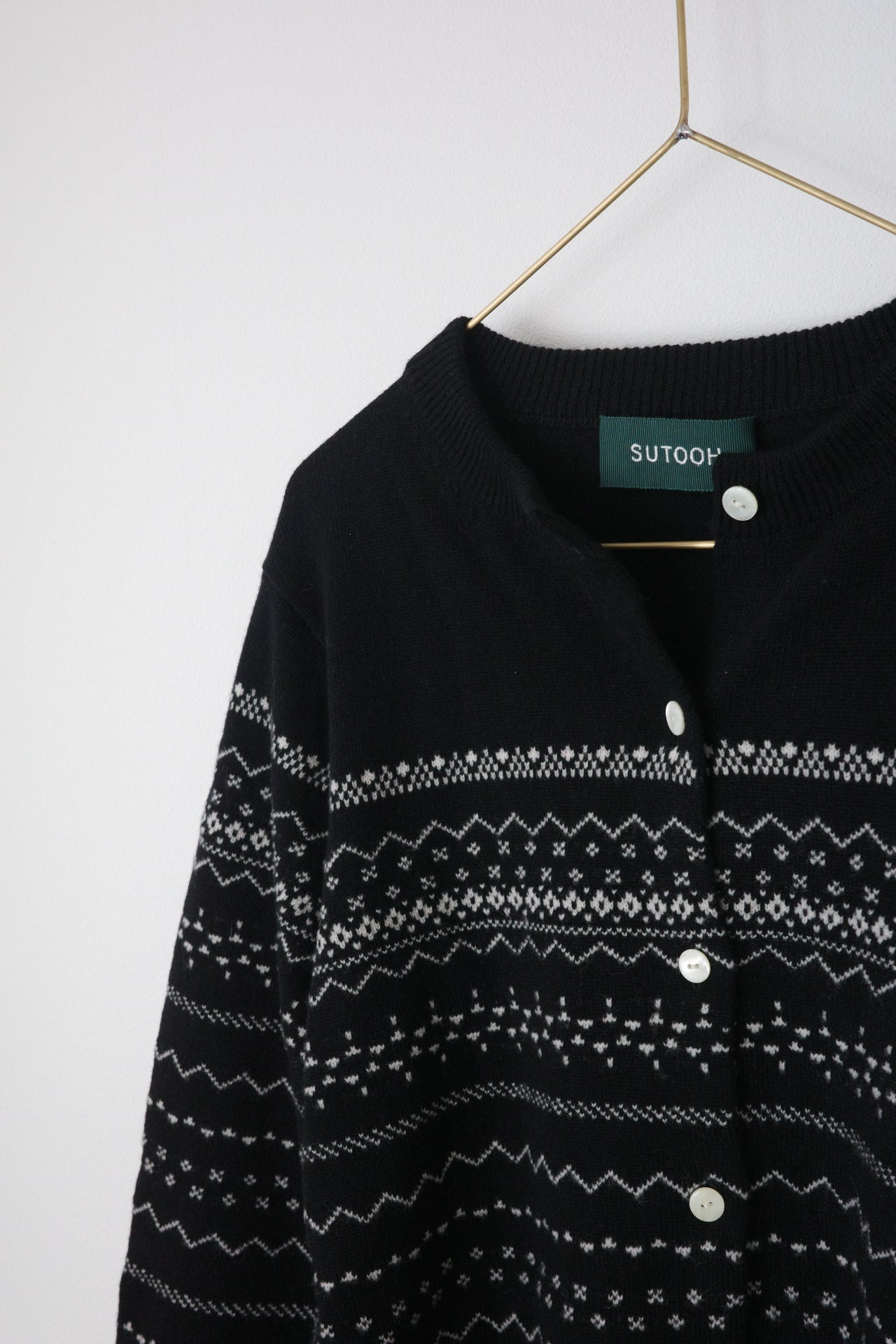 Wool Jacquard Cardigan