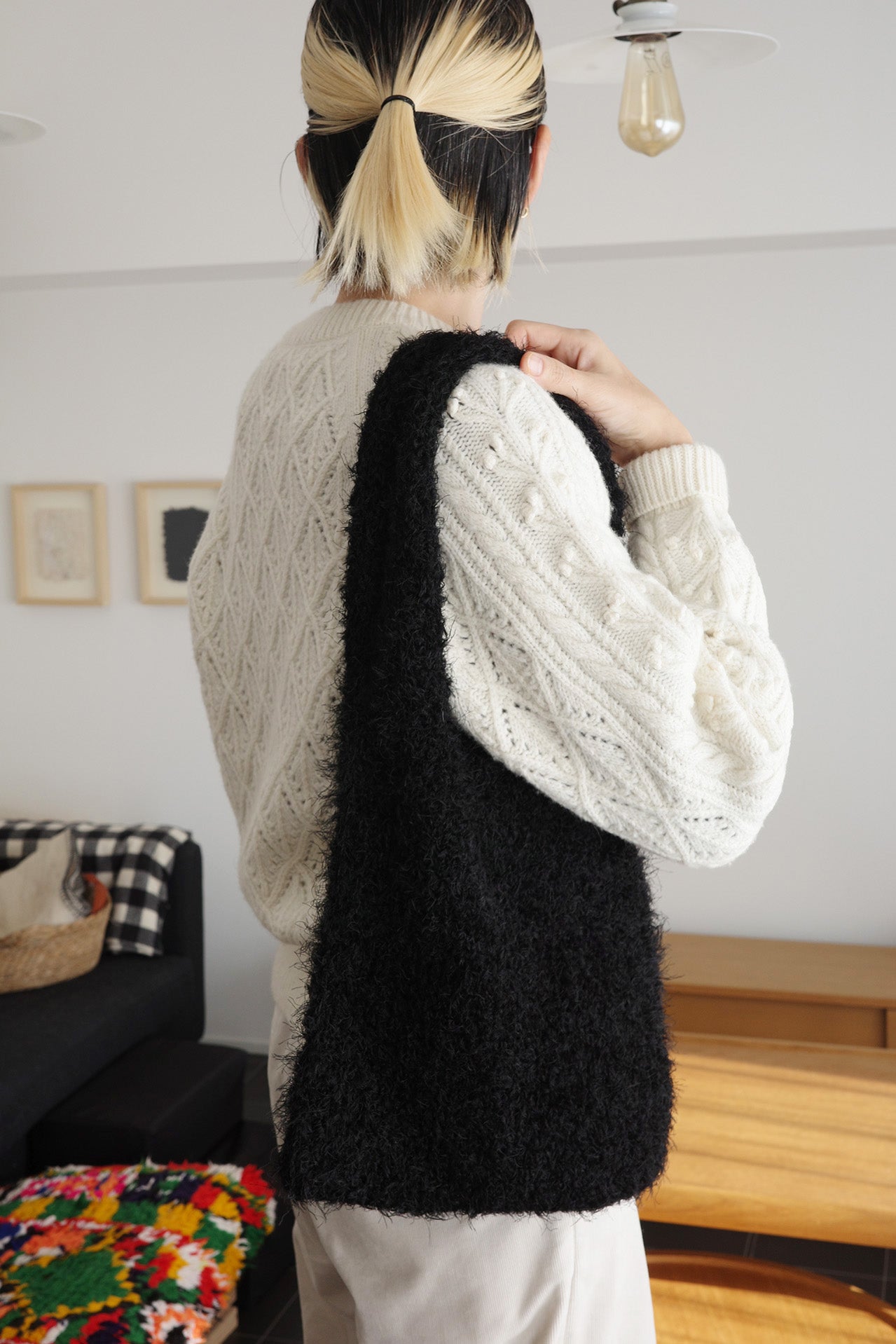 《 家庭機編み 》Moke Moke Bag Large