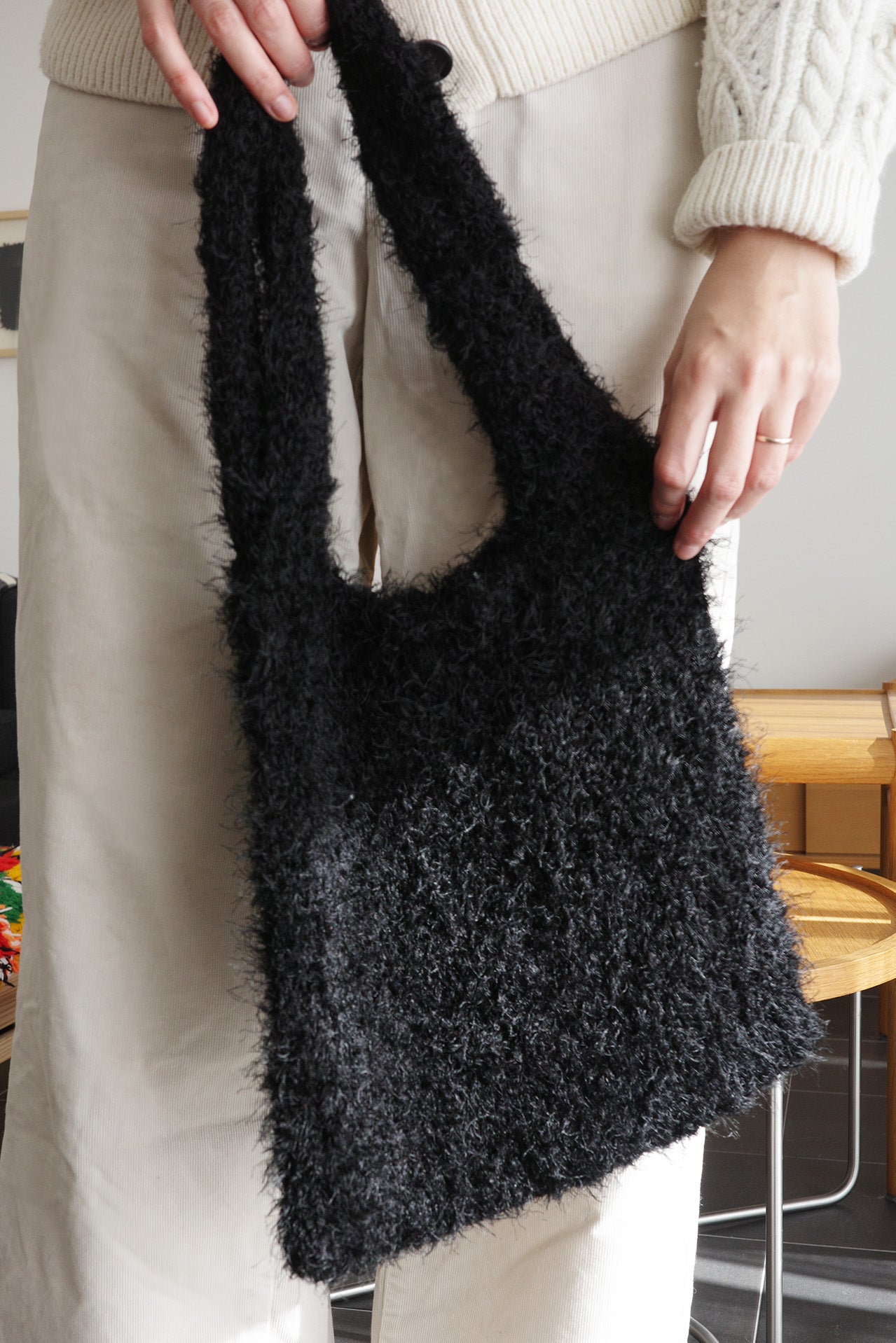 《 家庭機編み 》Moke Moke Bag Large