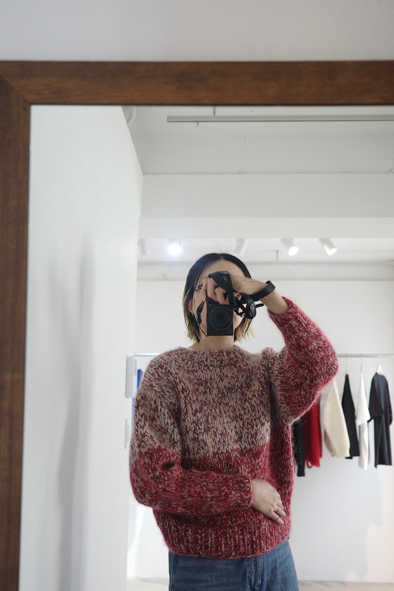 《 予約 》手編み Wool Mohair Silk Cashmere Crew Neck