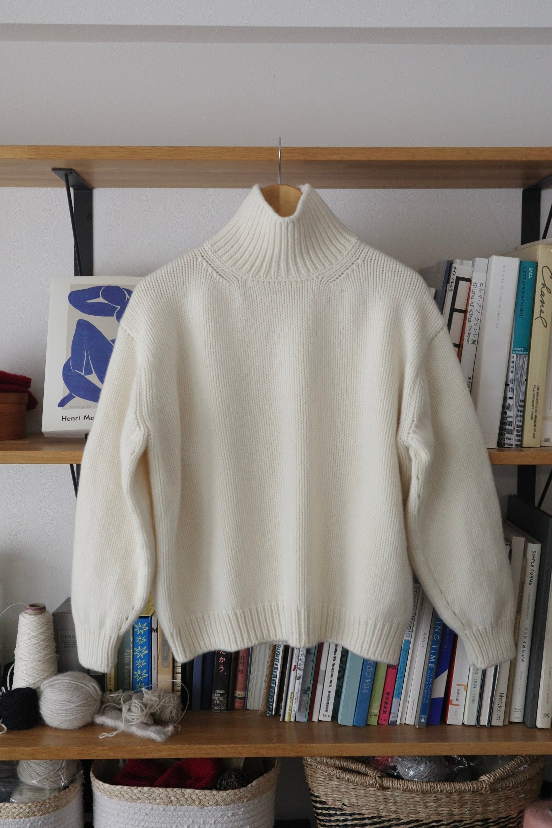 《 予約 》家庭機編み：Wool Cashmere Silk Turtle Neck