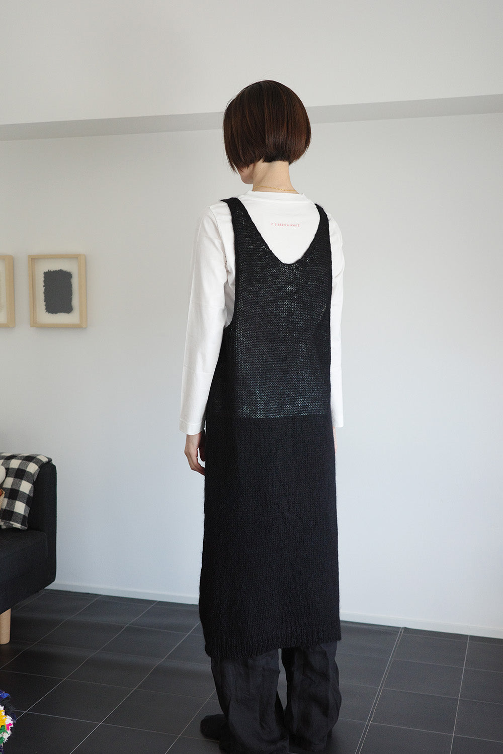 《 予約 》家庭機編み Mohair Silk Dress