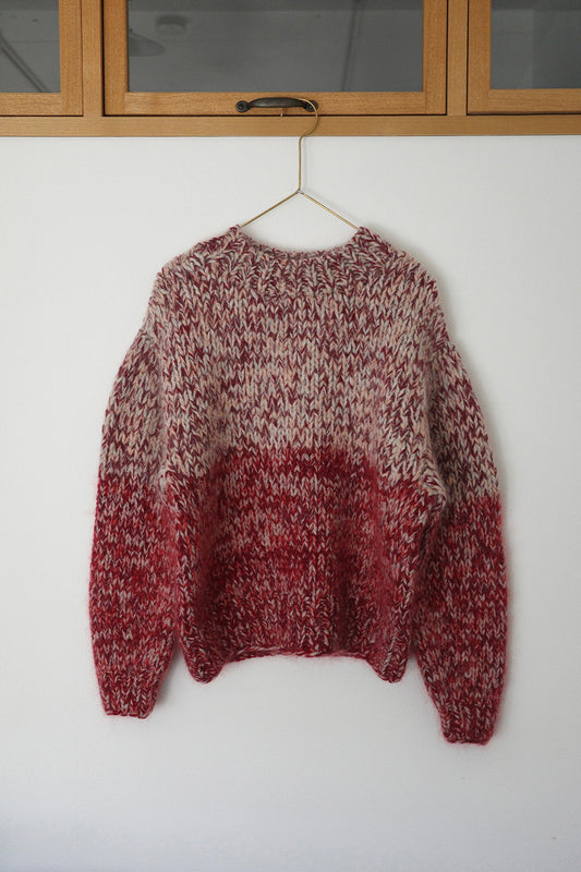 《 予約 》手編み Wool Mohair Silk Cashmere Crew Neck