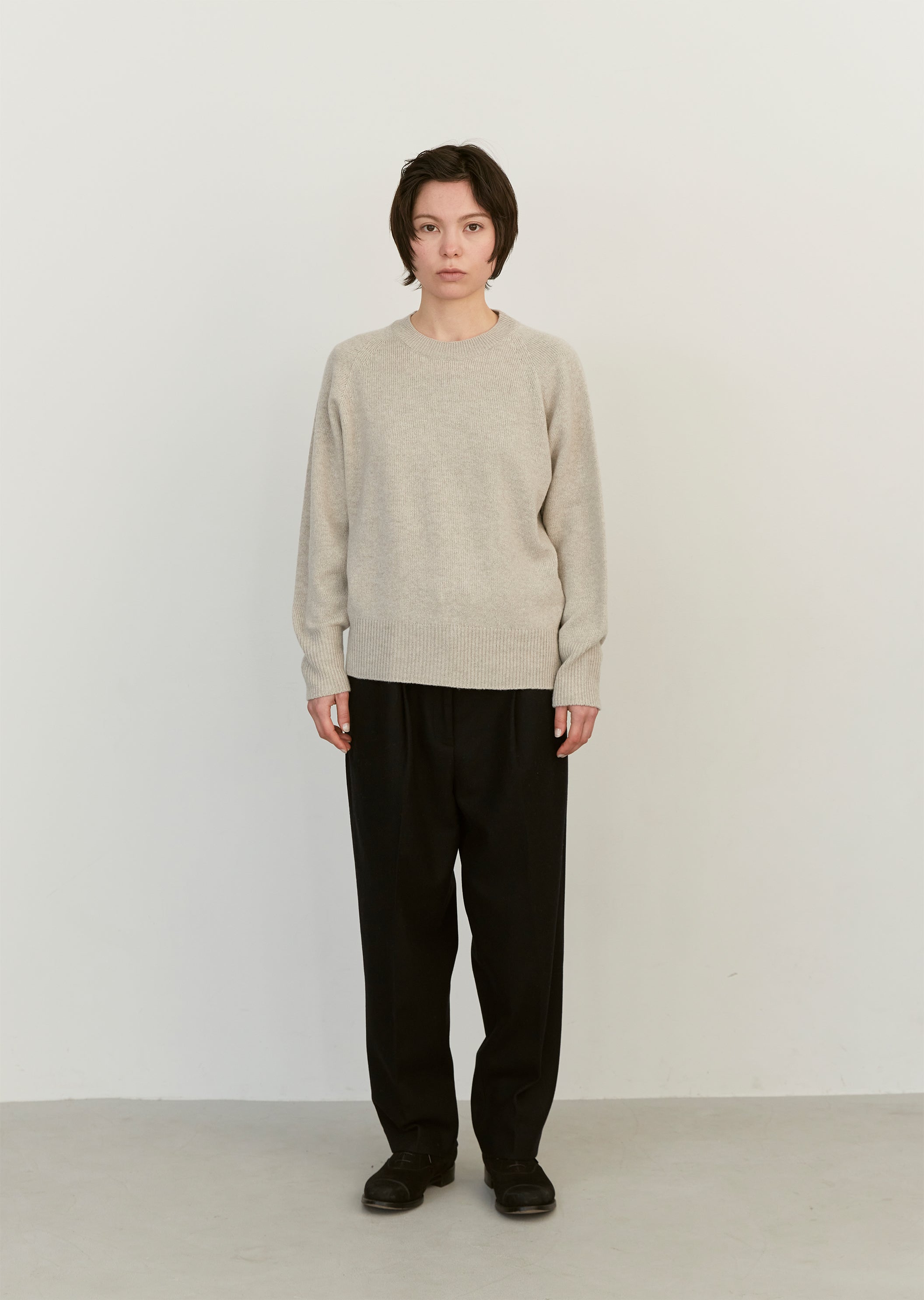 Wool Cashmere Silk Crew Neck