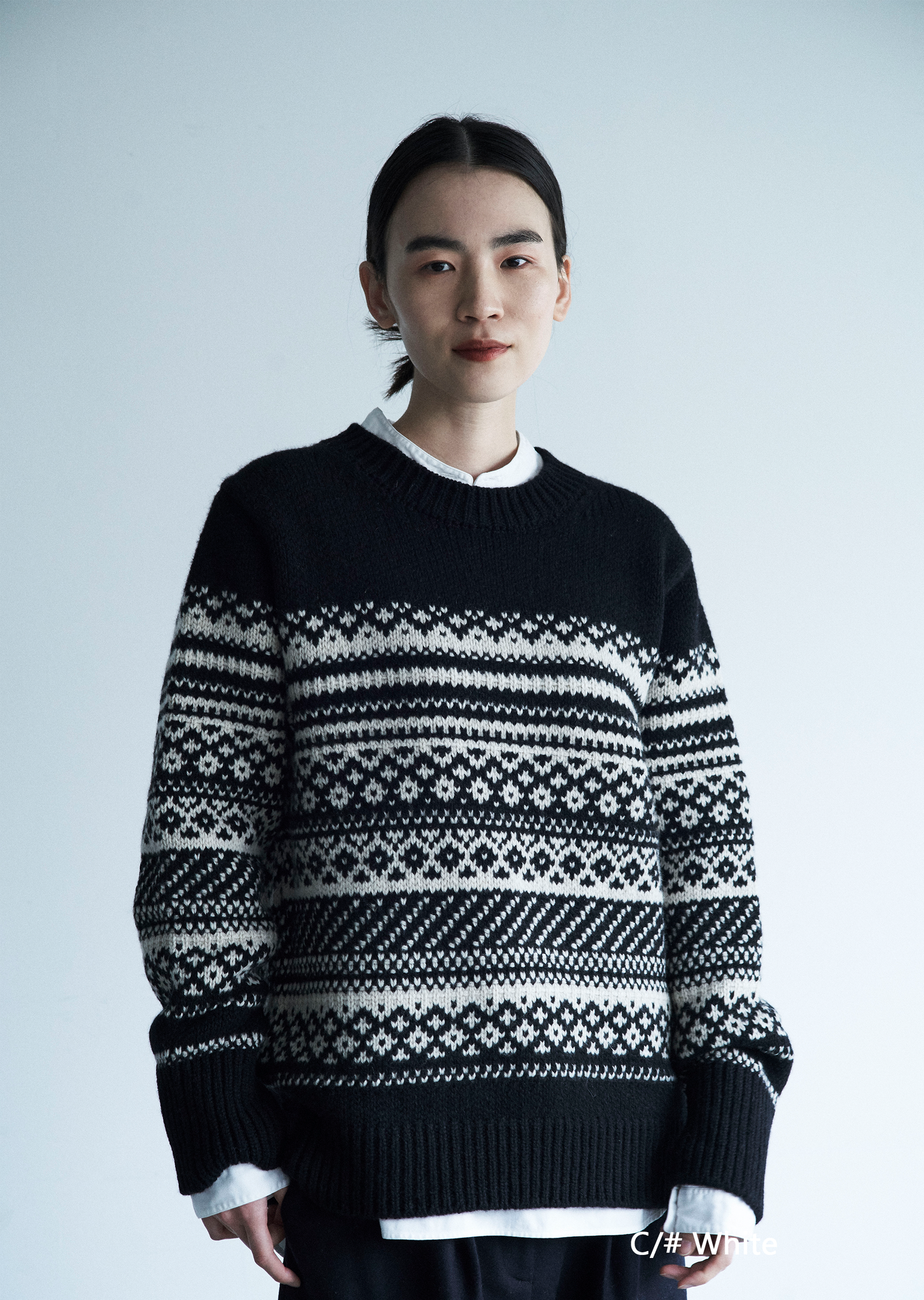 Wool Cashmere Silk Jacquard Knit – SUTOOH