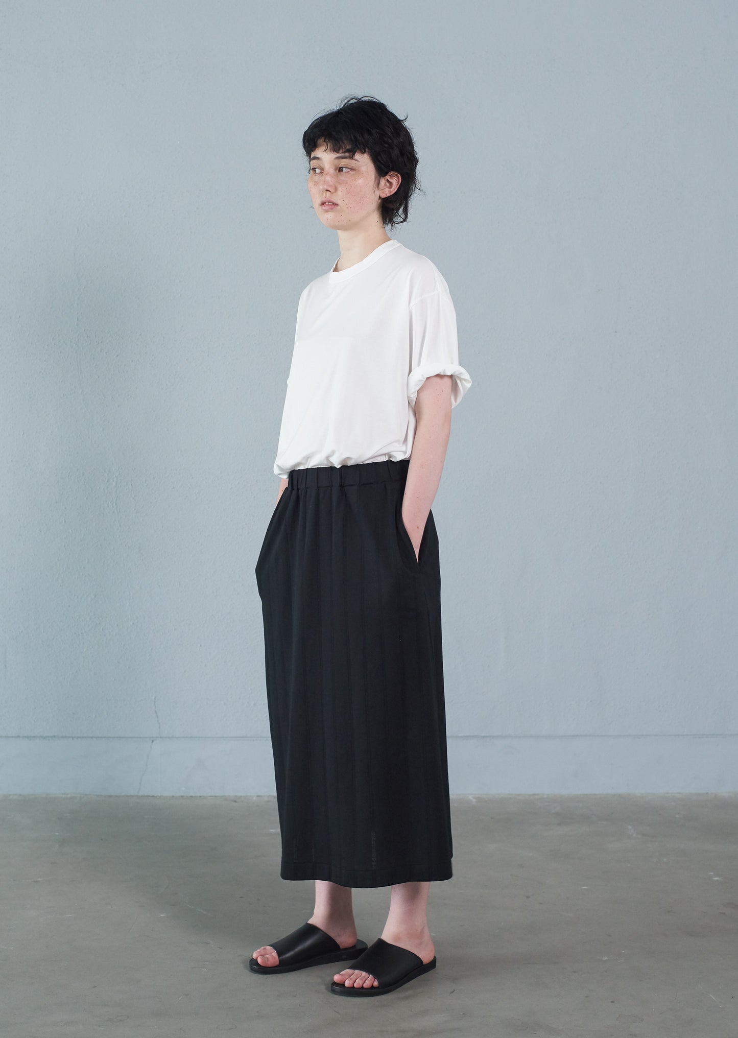 Tricot Stripe Jersey Skirt